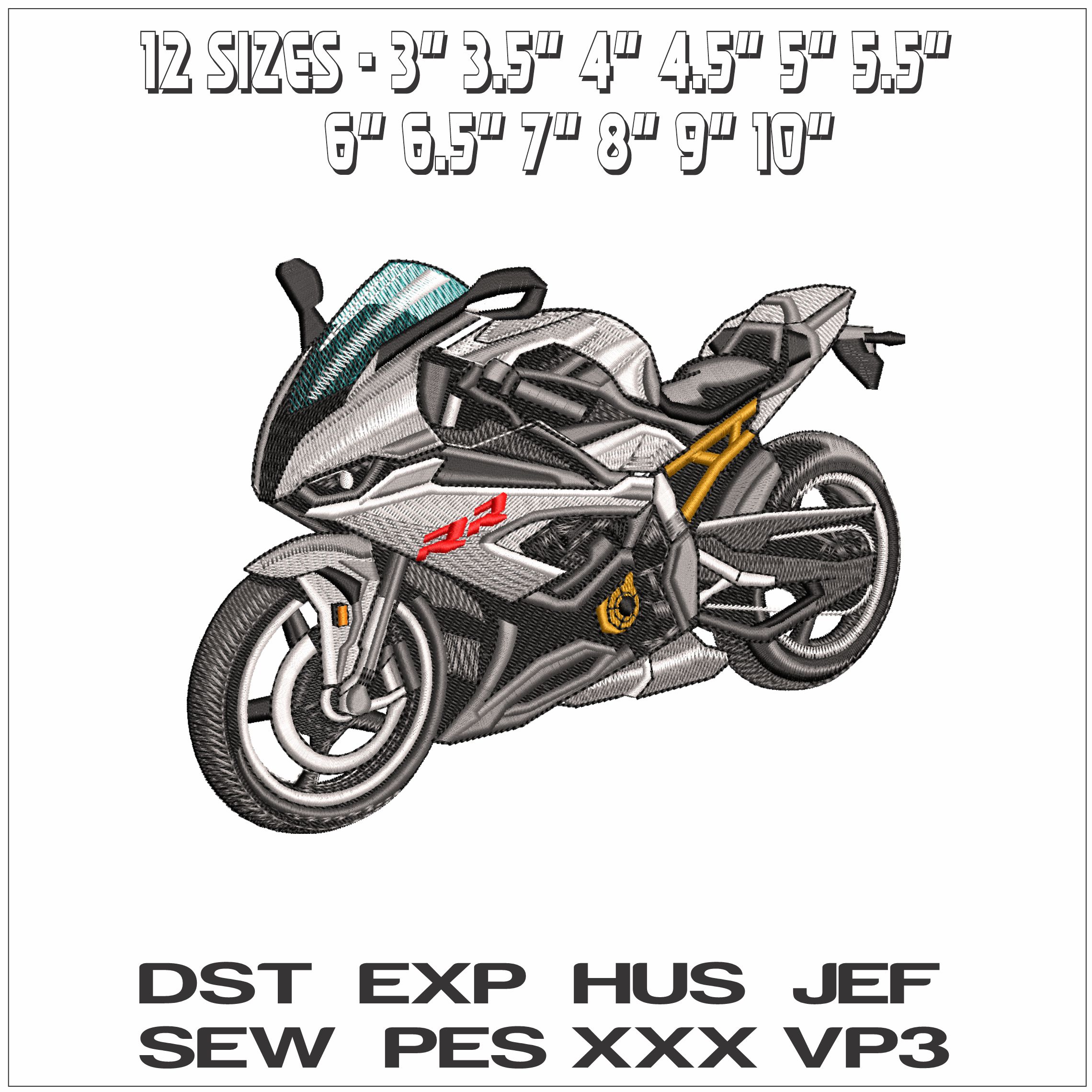 BMW S 1000 RR Motorcycle - Elegant embroidery design file - instant download — view 2