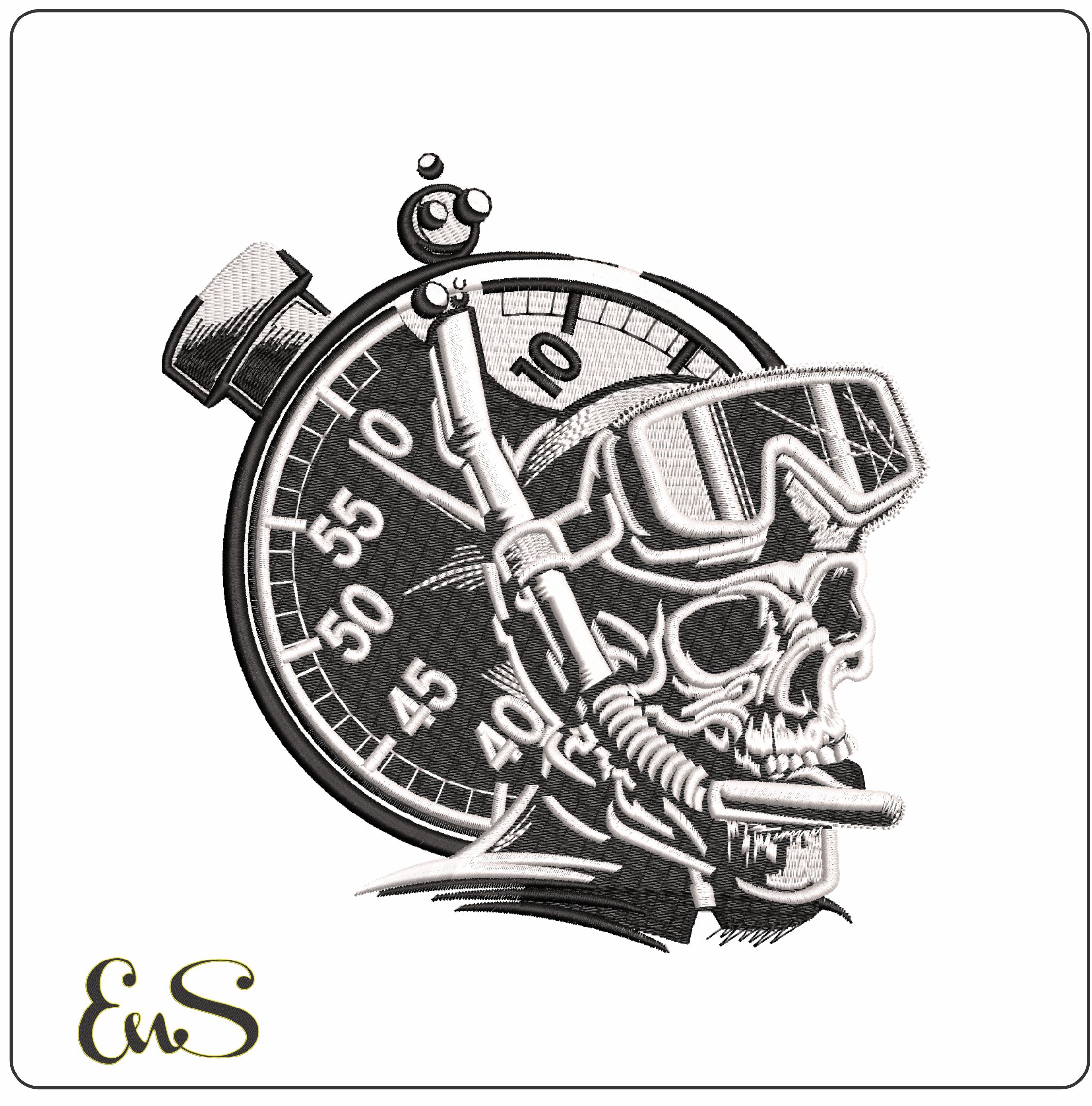 Boschett WUS Dead Diver Watch - Elegant embroidery design file - instant download