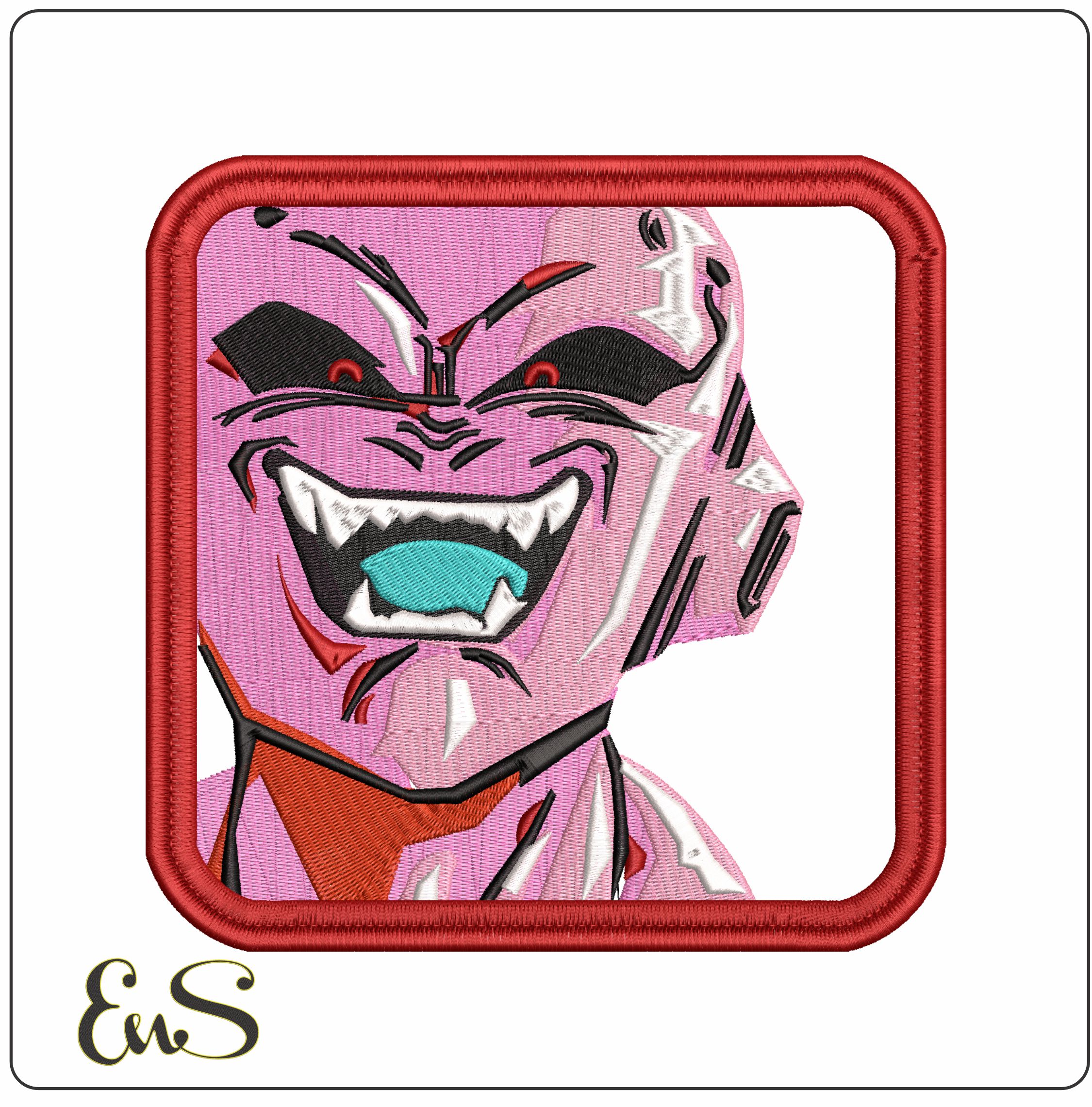 Buu Frame Anime- Elegant embroidery design file - instant download