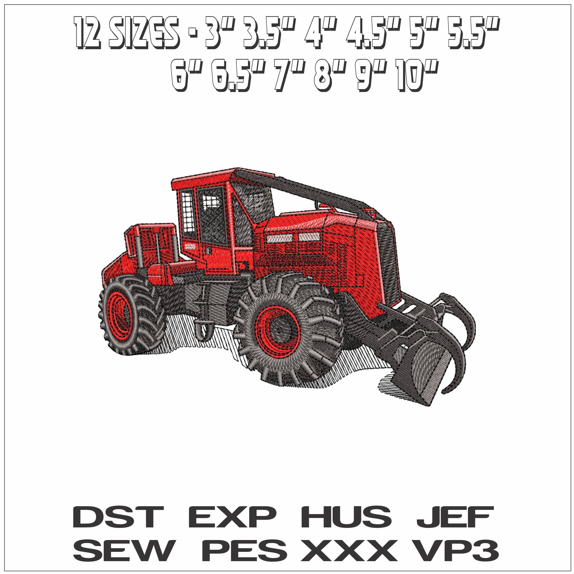 Camox F175 Log Grabber- Elegant embroidery design file - instant download — view 2