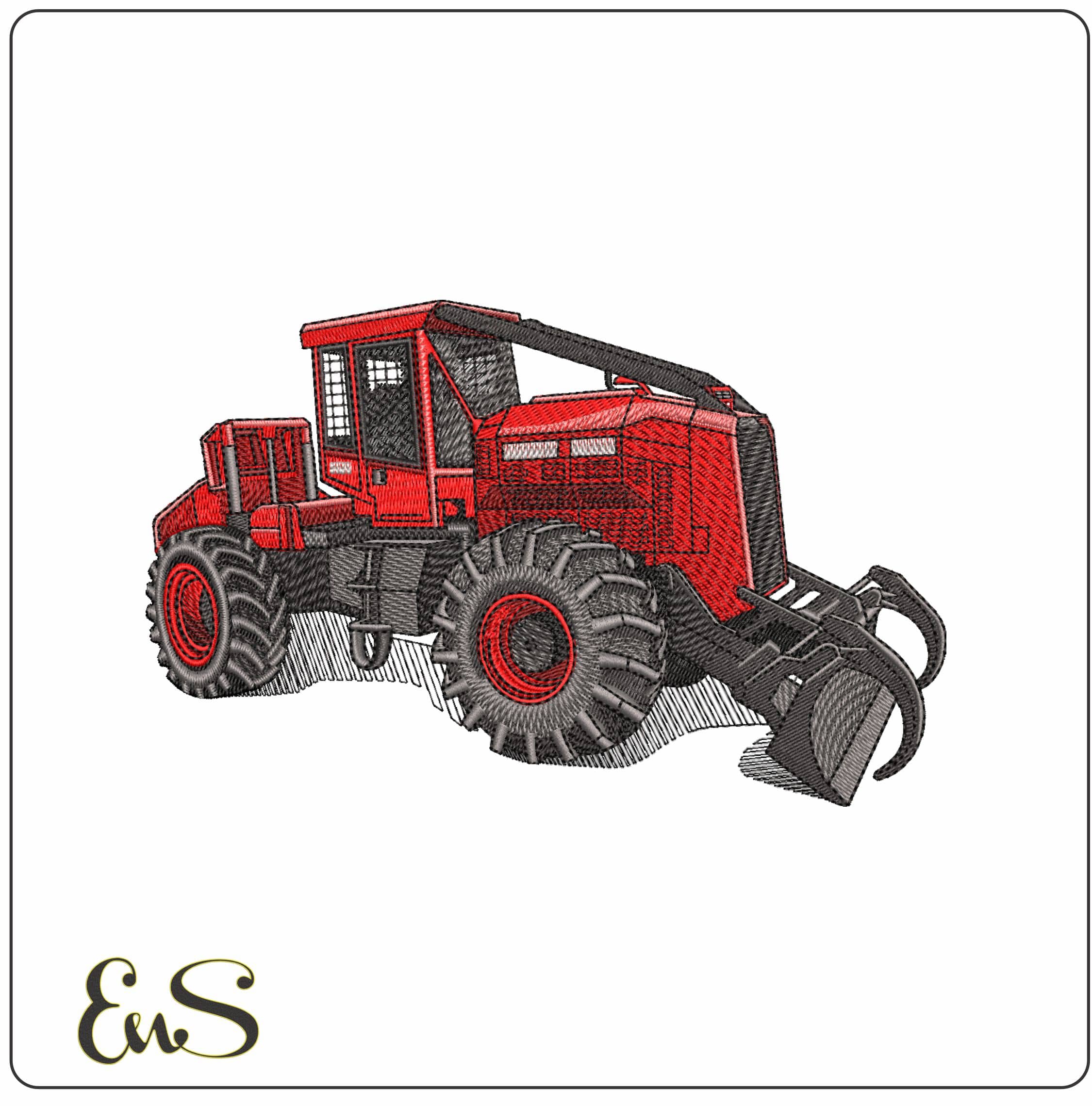Camox F175 Log Grabber- Elegant embroidery design file - instant download