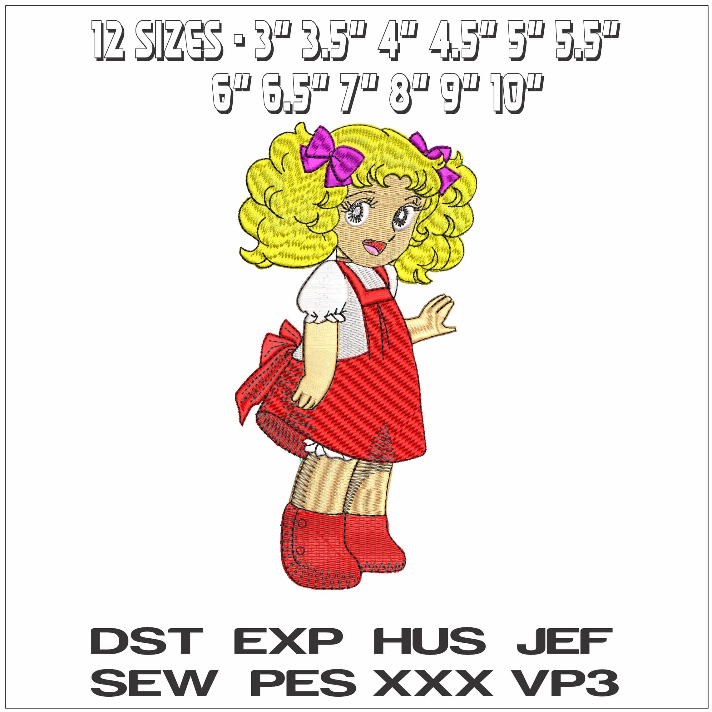 Candy Candy Anime- Elegant embroidery design file - instant download — view 2