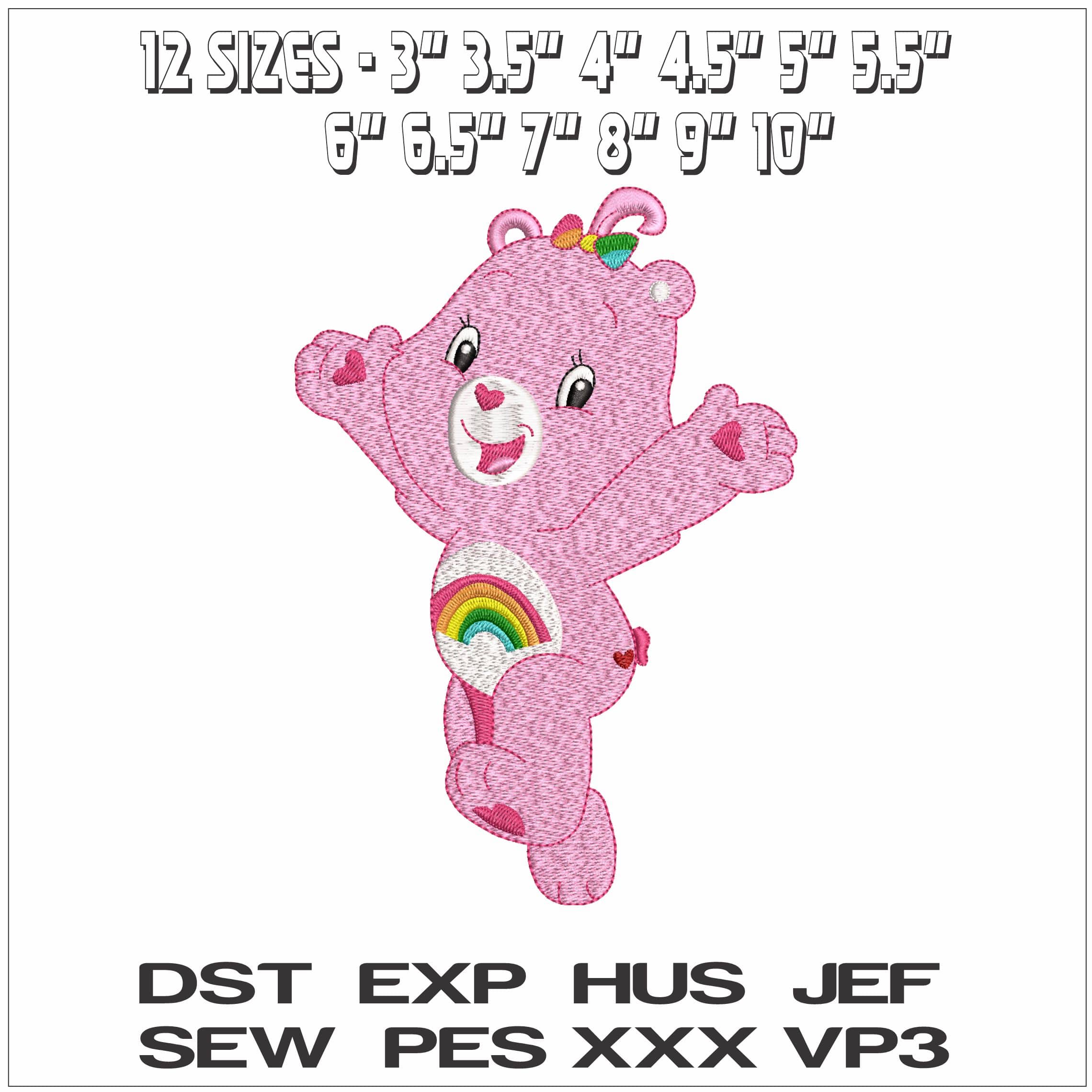 Care Bear- Elegant embroidery design file - instant download — view 2