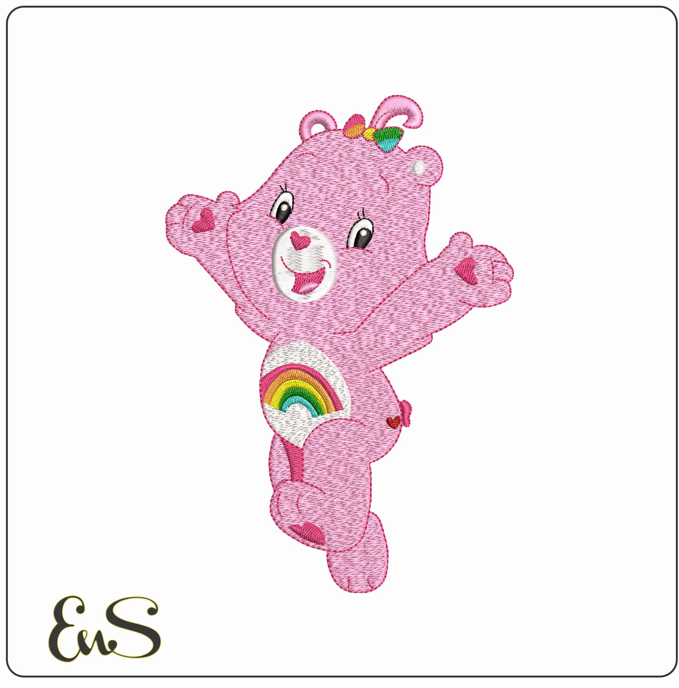 Care Bear- Elegant embroidery design file - instant download