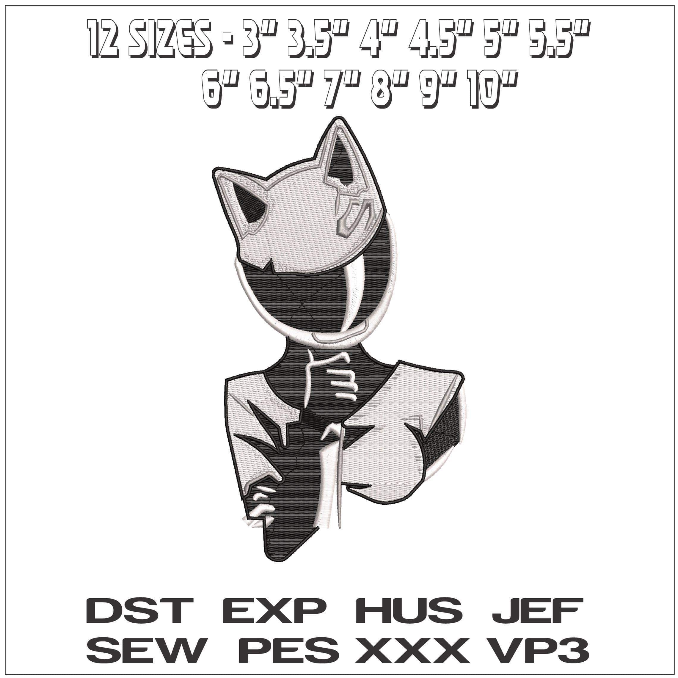 Celty Sturluson Durarara Anime- Elegant embroidery design file - instant download — view 2