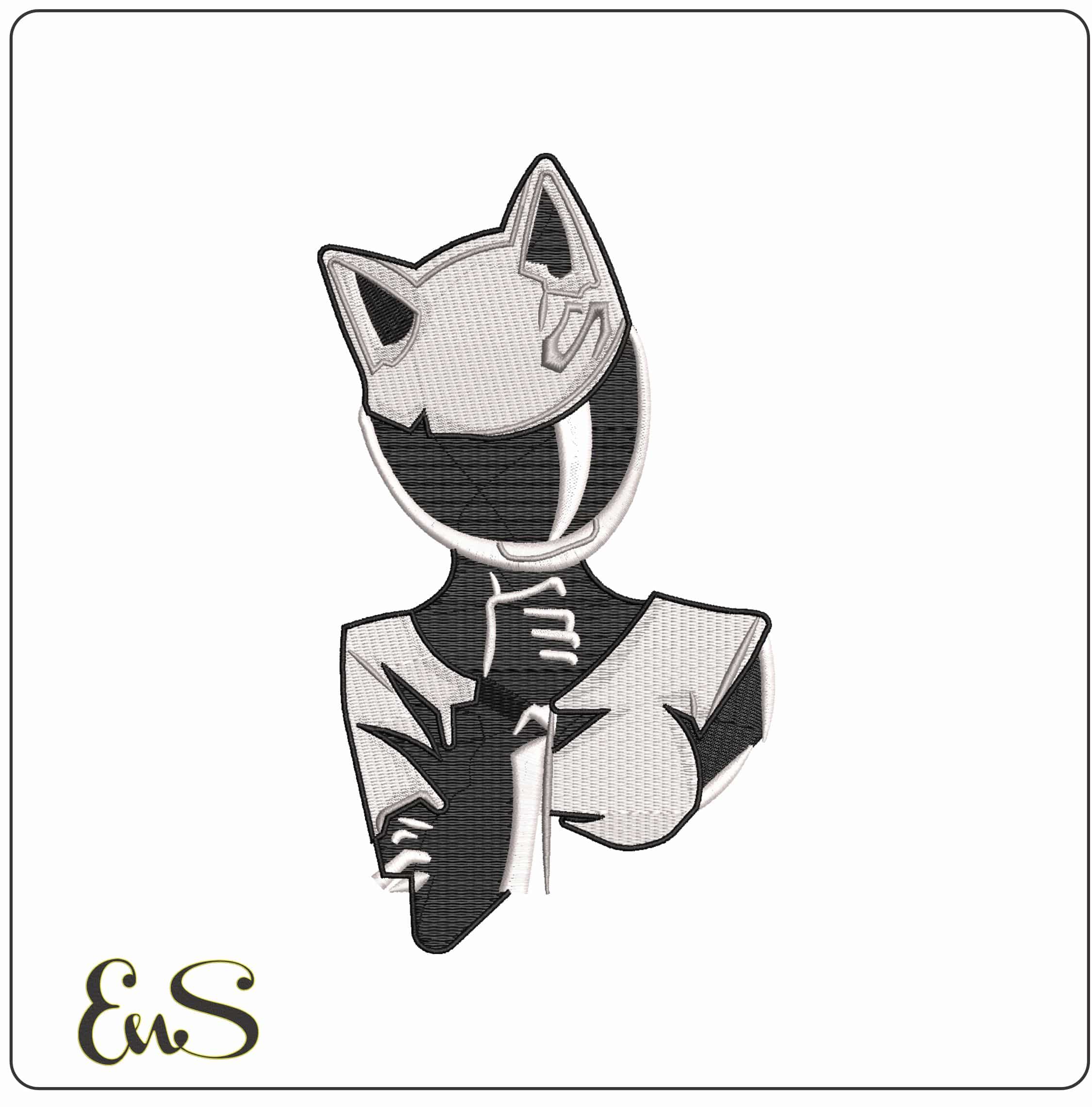 Celty Sturluson Durarara Anime- Elegant embroidery design file - instant download