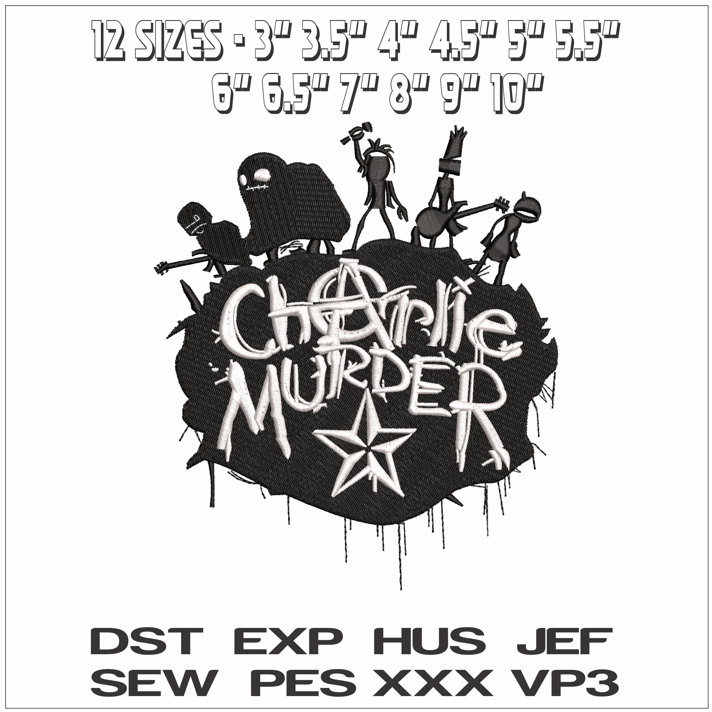 Charlie Murder- Elegant embroidery design file - instant download — view 2