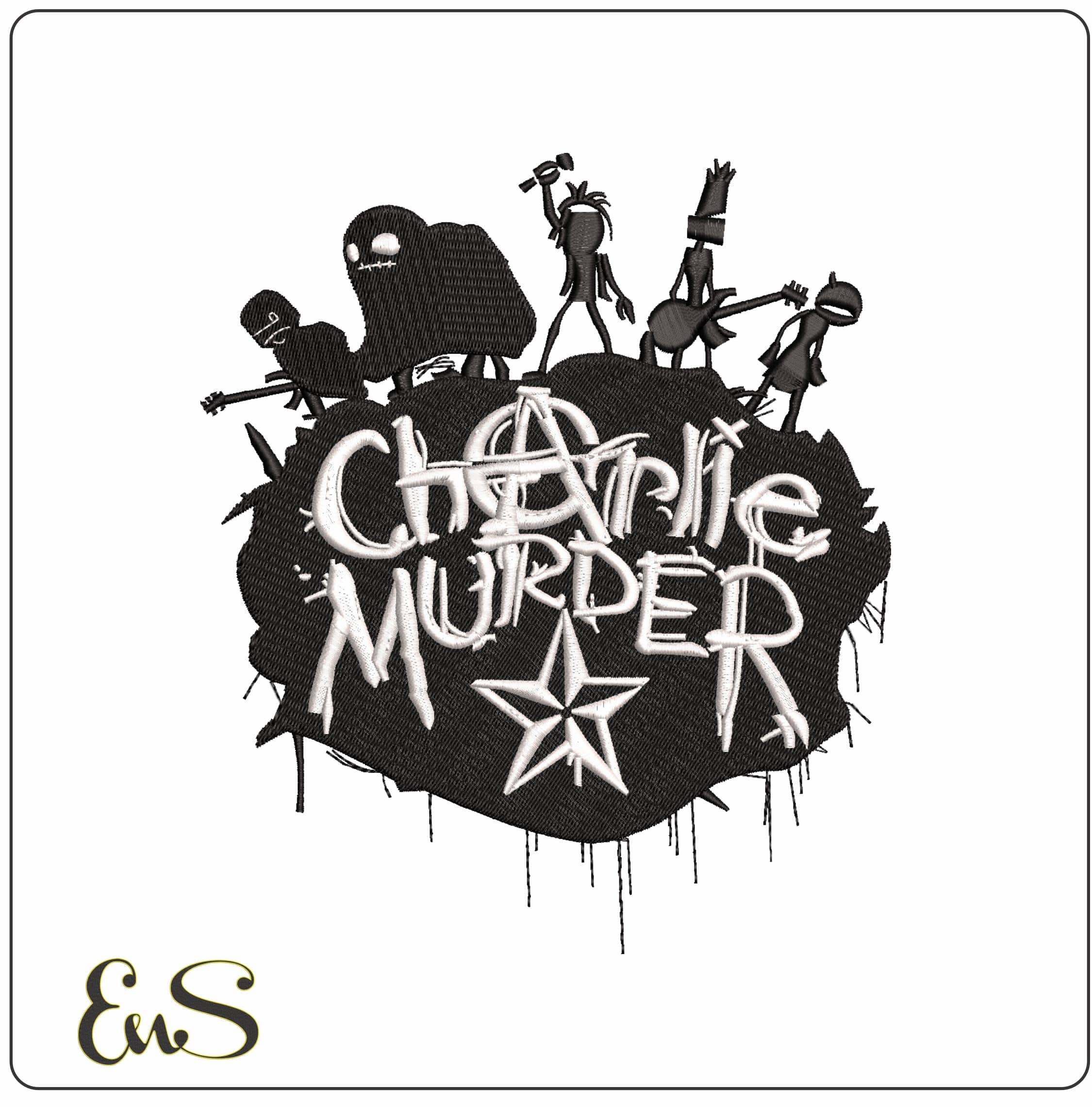 Charlie Murder- Elegant embroidery design file - instant download