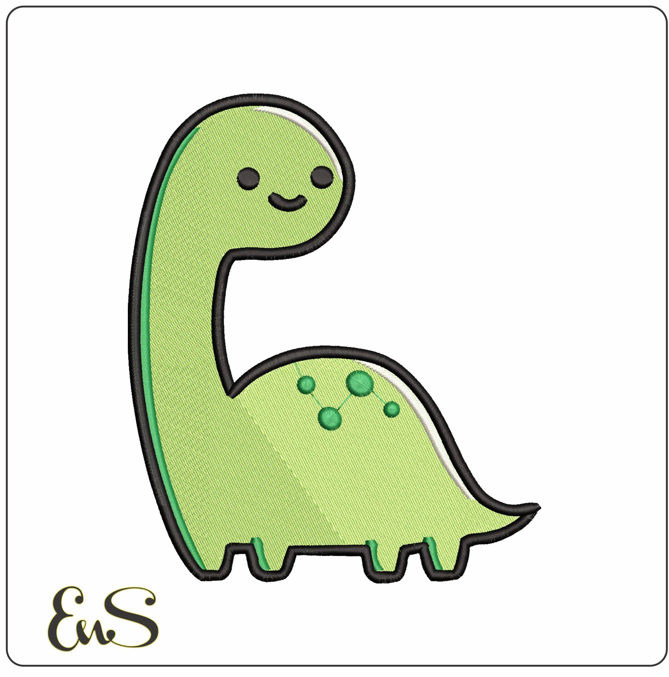 Childrens Dinosaur - Elegant embroidery design file - instant download