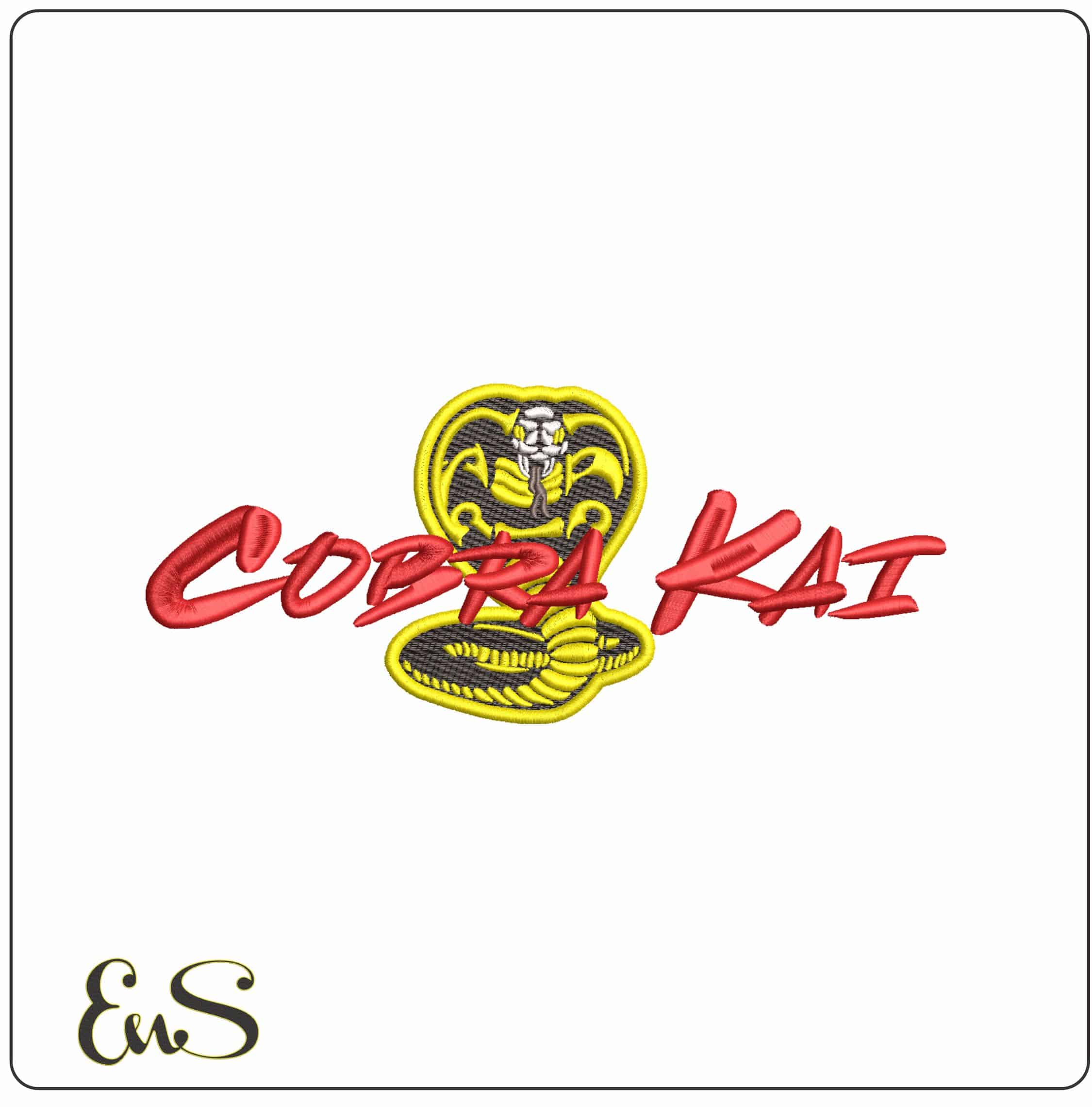 Cobra Kai- Elegant embroidery design file - instant download