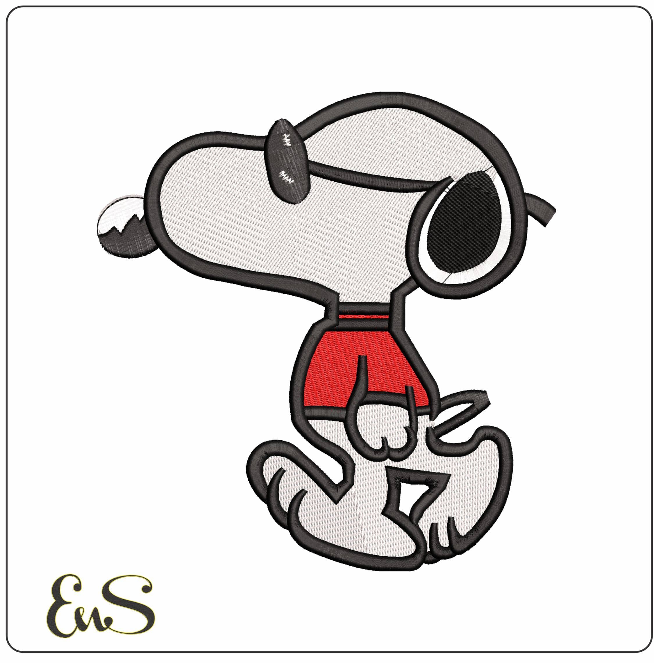 Cool Snoopy Walking- Elegant embroidery design file - instant download