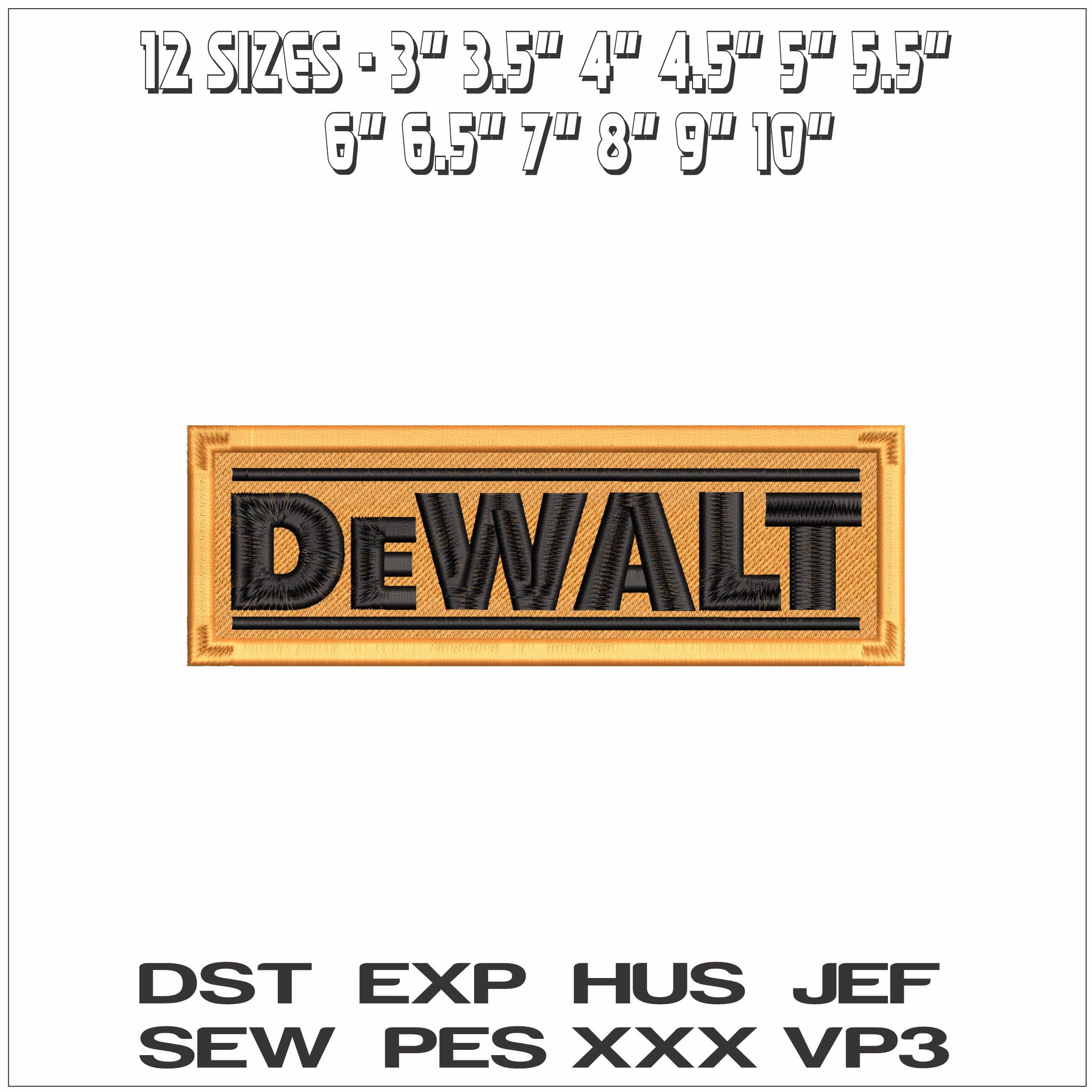 DEWALT- Elegant embroidery design file - instant download — view 2