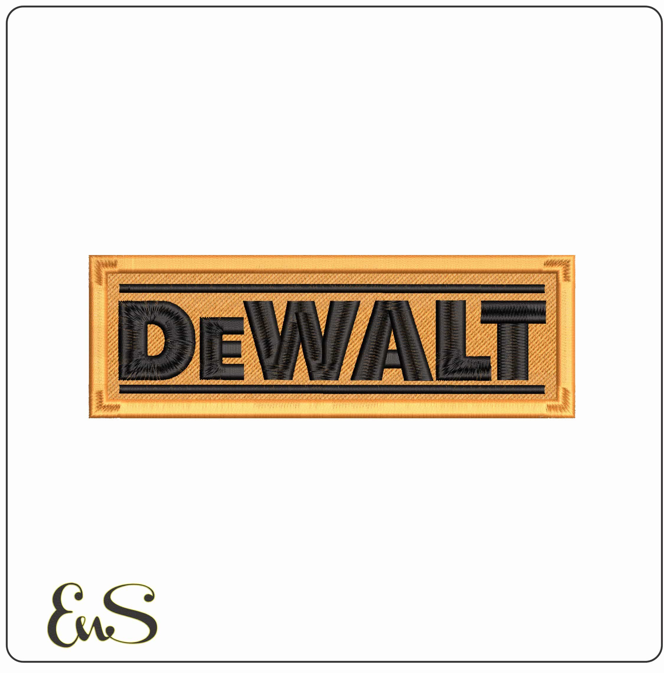 DEWALT- Elegant embroidery design file - instant download