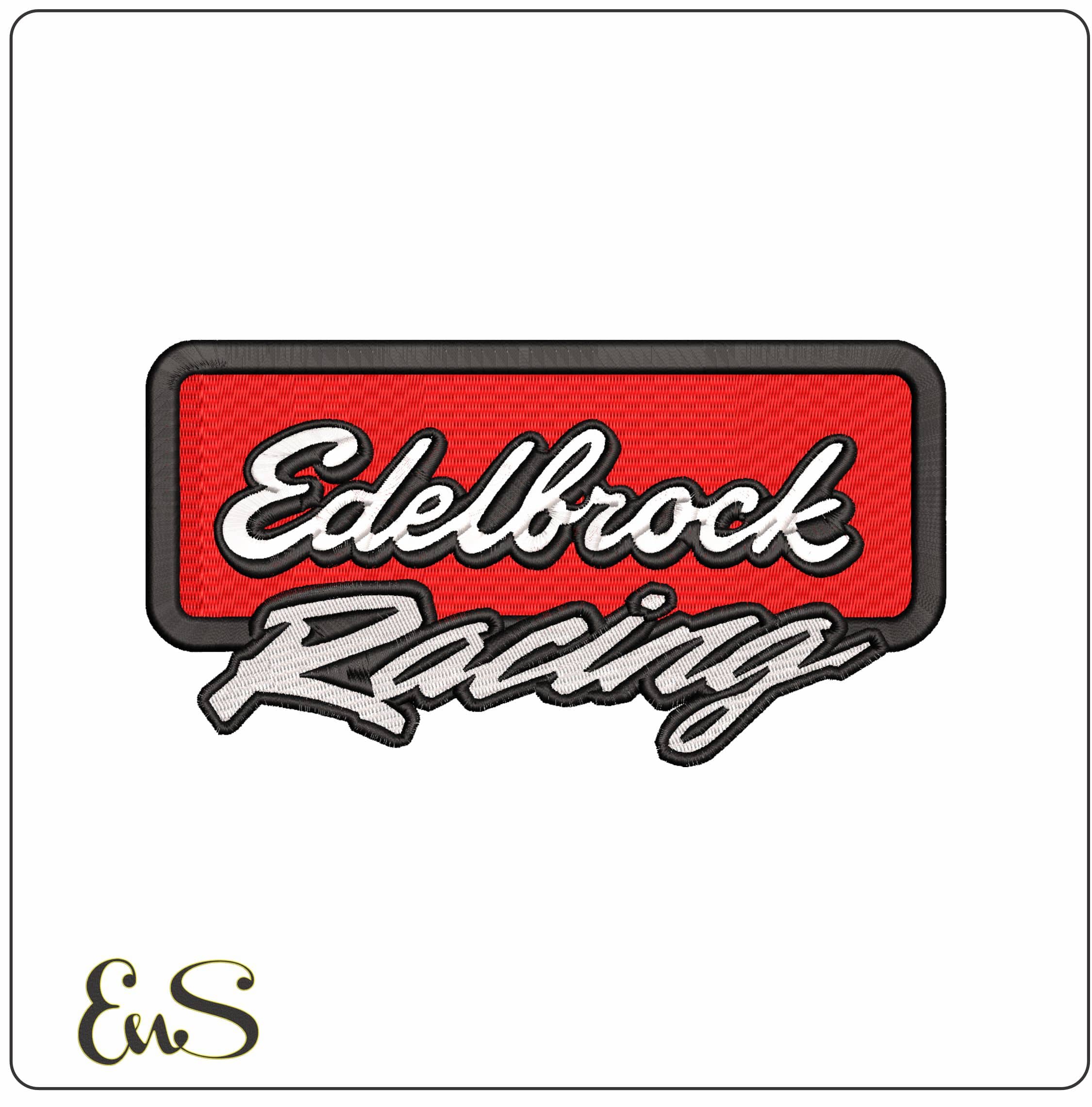 Edelbrock Racing- Elegant embroidery design file - instant download