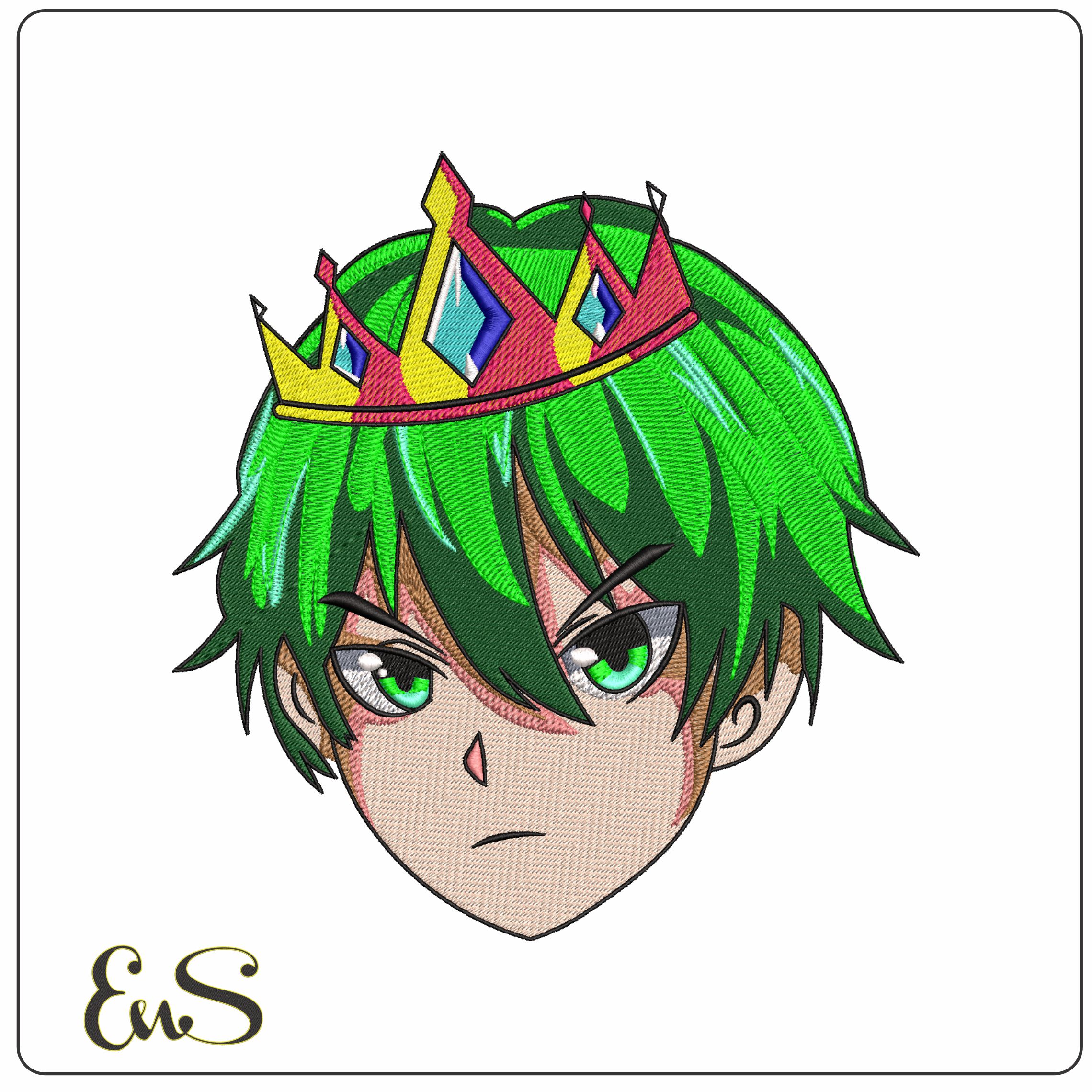Emote King Riotff Free Fire Game Anime- Elegant embroidery design file - instant download