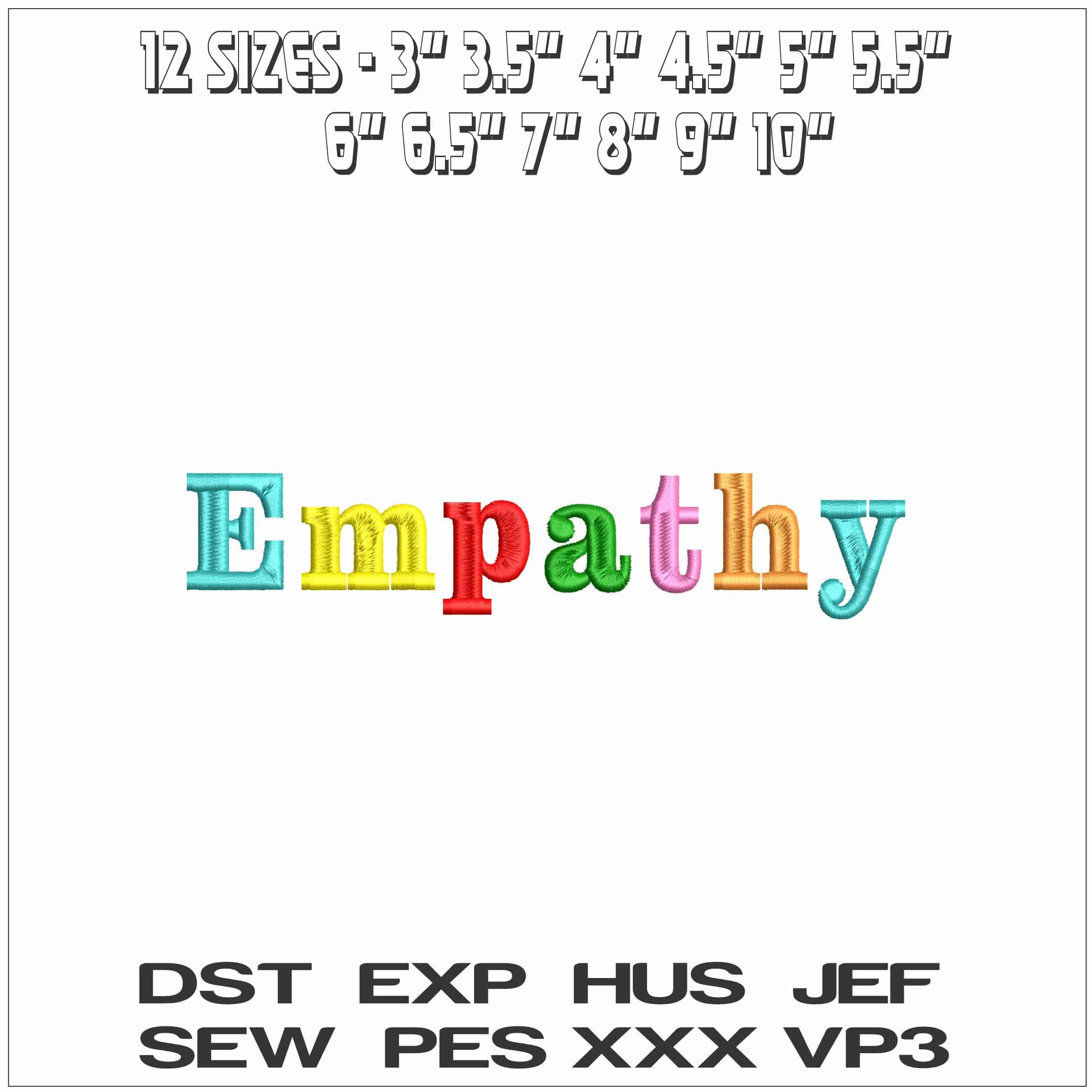 Empaty- Elegant embroidery design file - instant download — view 2