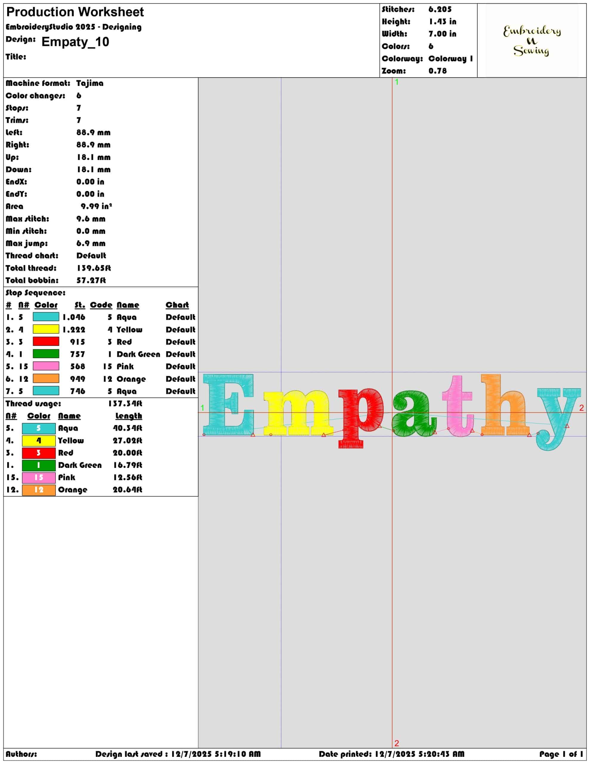 Empaty- Elegant embroidery design file - instant download — view 3