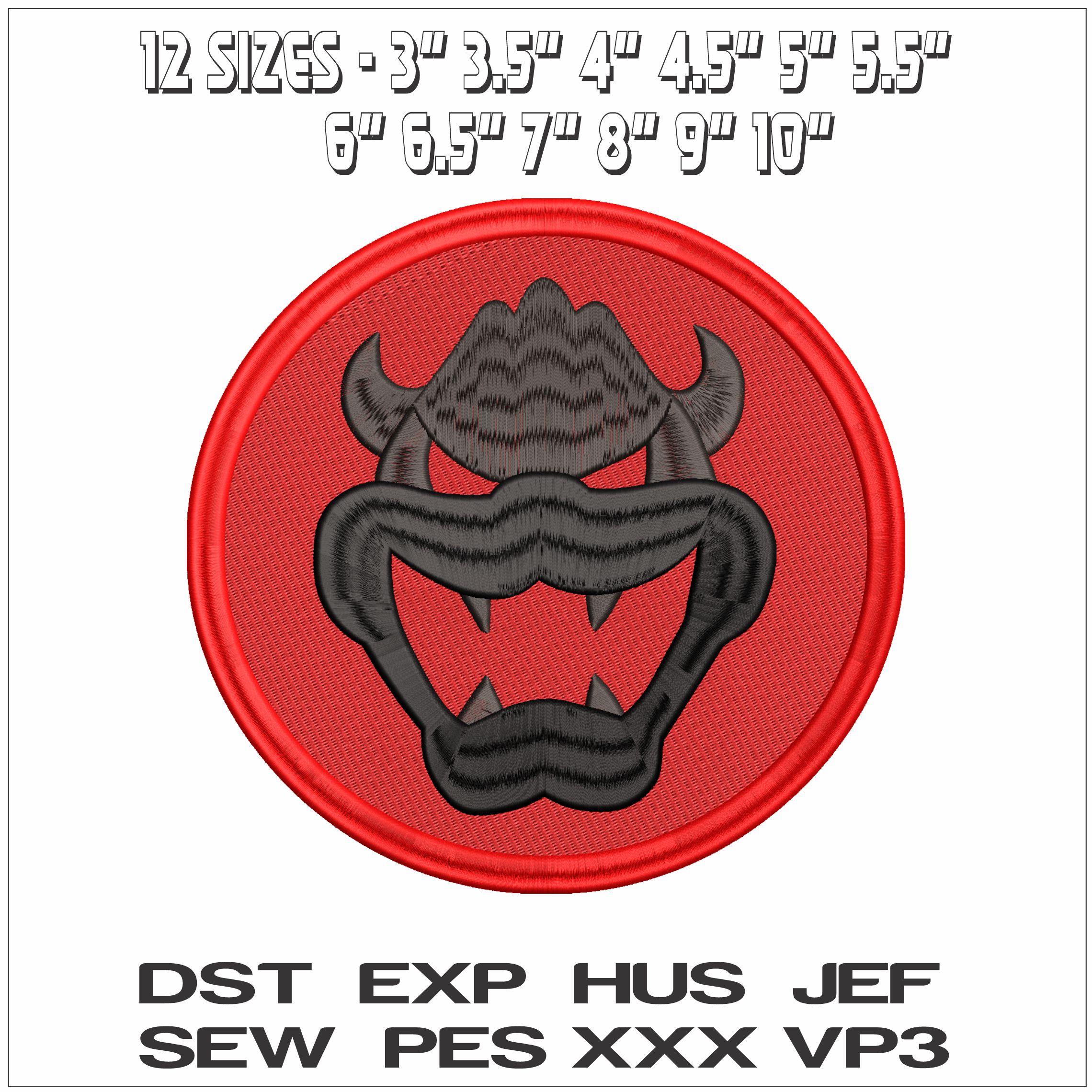 Final Boss Super Mario- Elegant embroidery design file - instant download — view 2