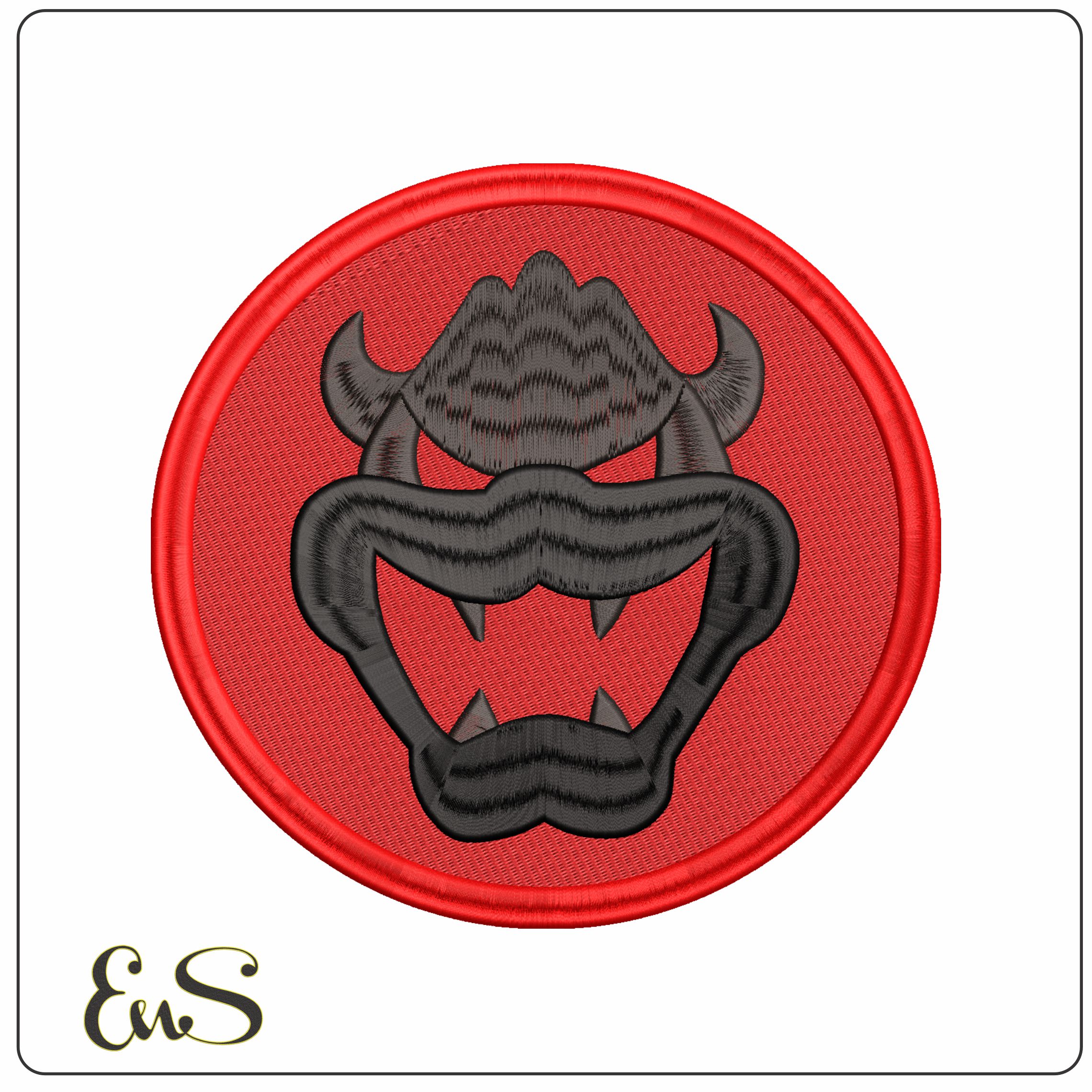 Final Boss Super Mario- Elegant embroidery design file - instant download