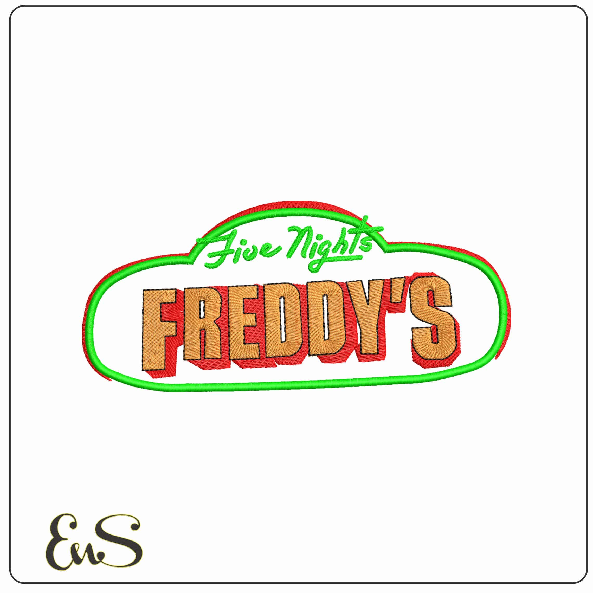 Five Night Freddy- Elegant embroidery design file - instant download