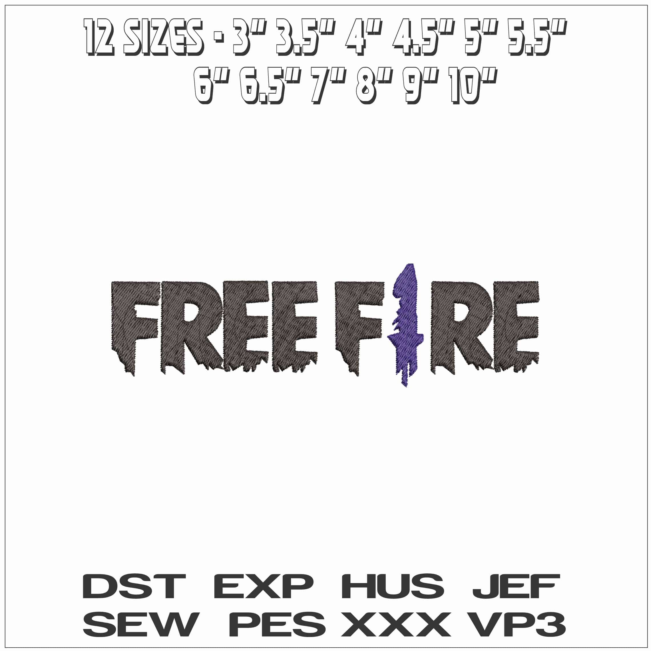 Free Fire- Elegant embroidery design file - instant download — view 2