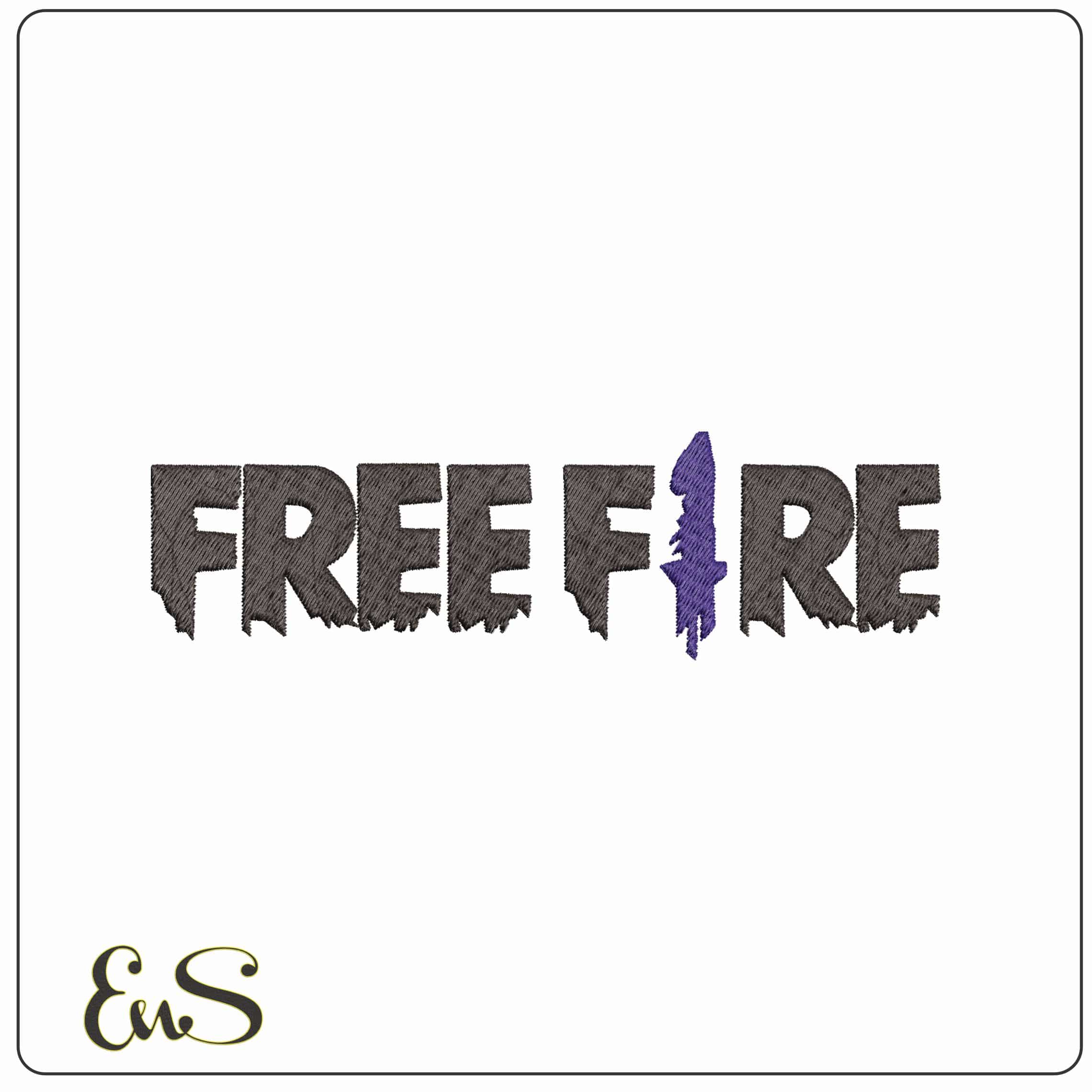Free Fire- Elegant embroidery design file - instant download