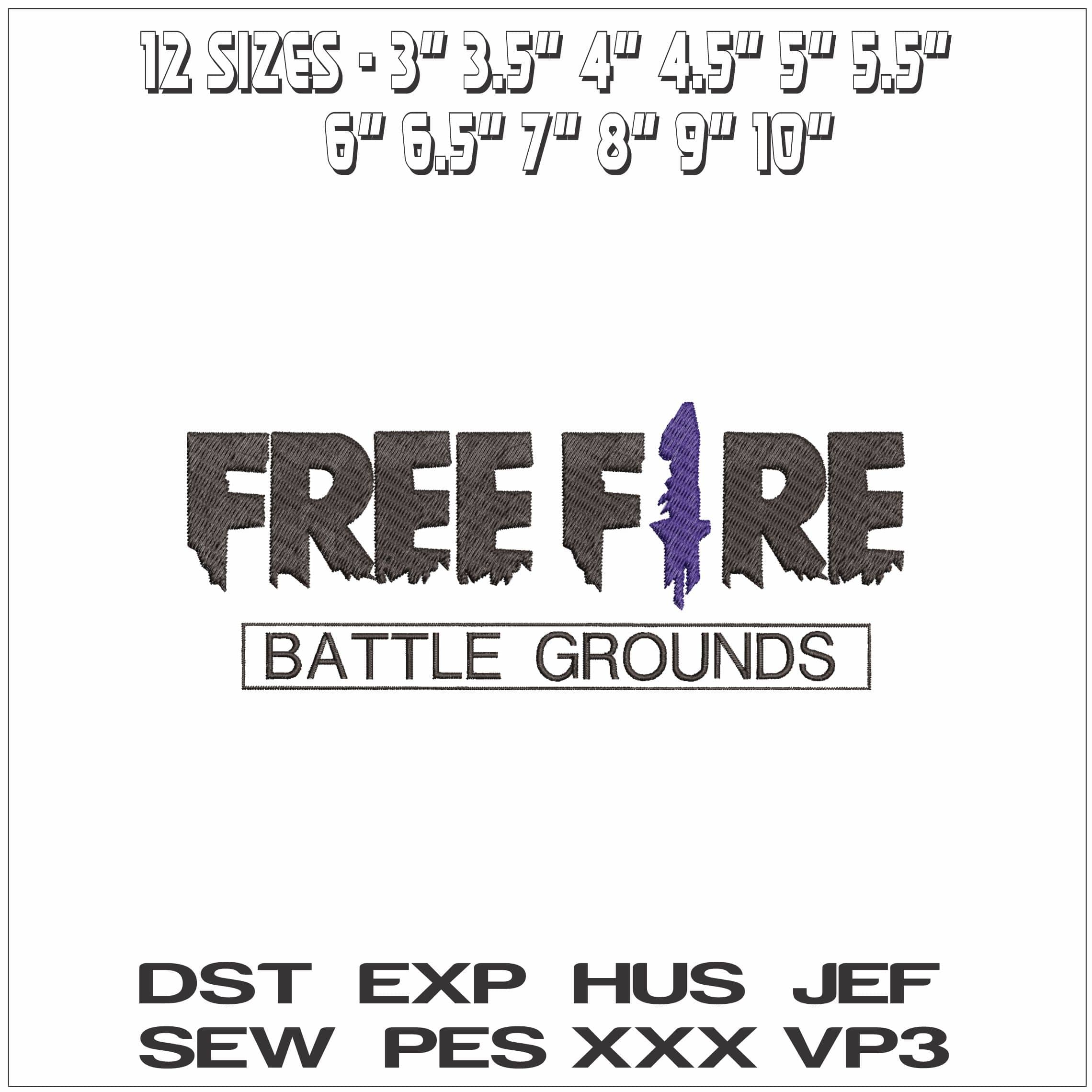 Free Fire Battle Group- Elegant embroidery design file - instant download — view 2