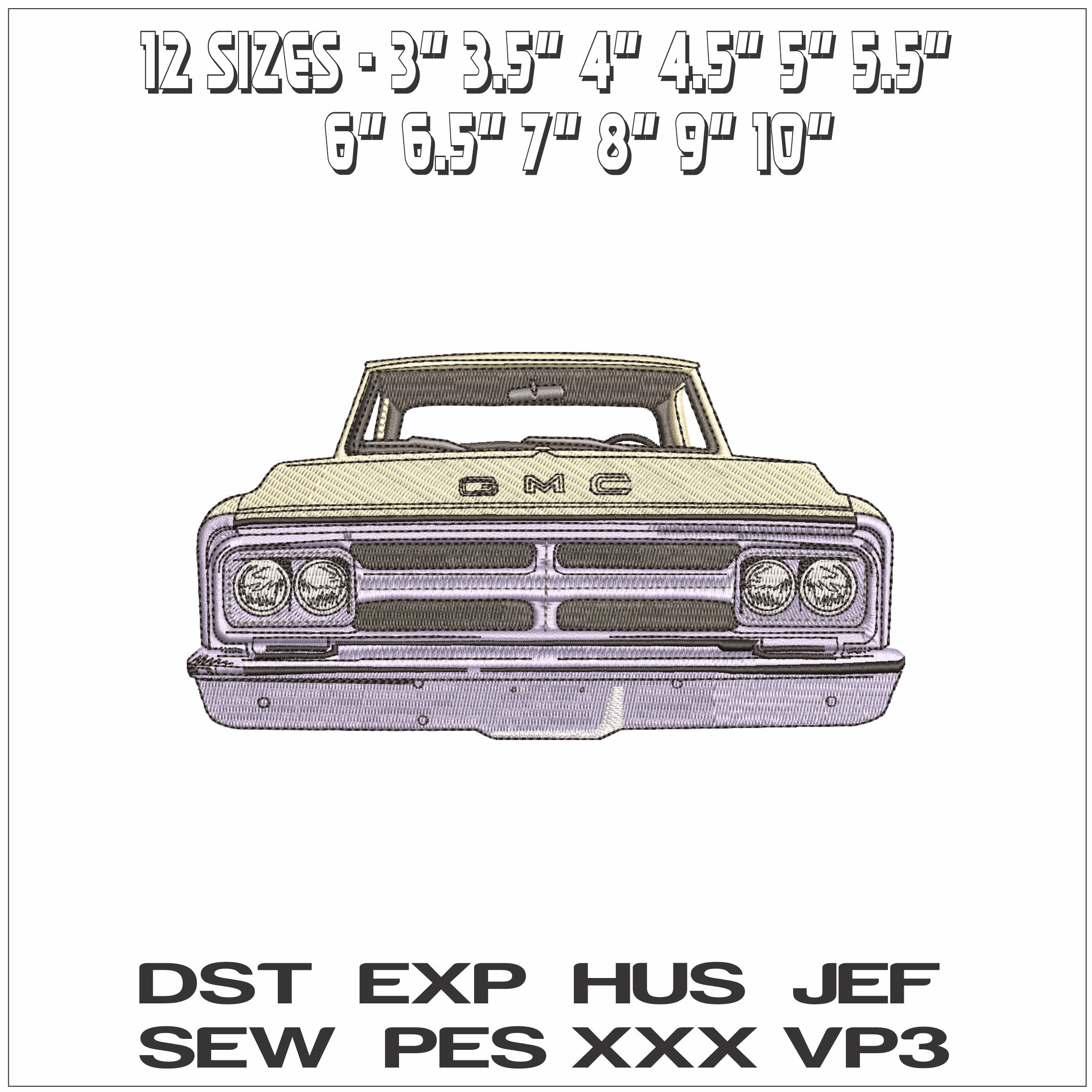 GMC Truck- Elegant embroidery design file - instant download — view 2