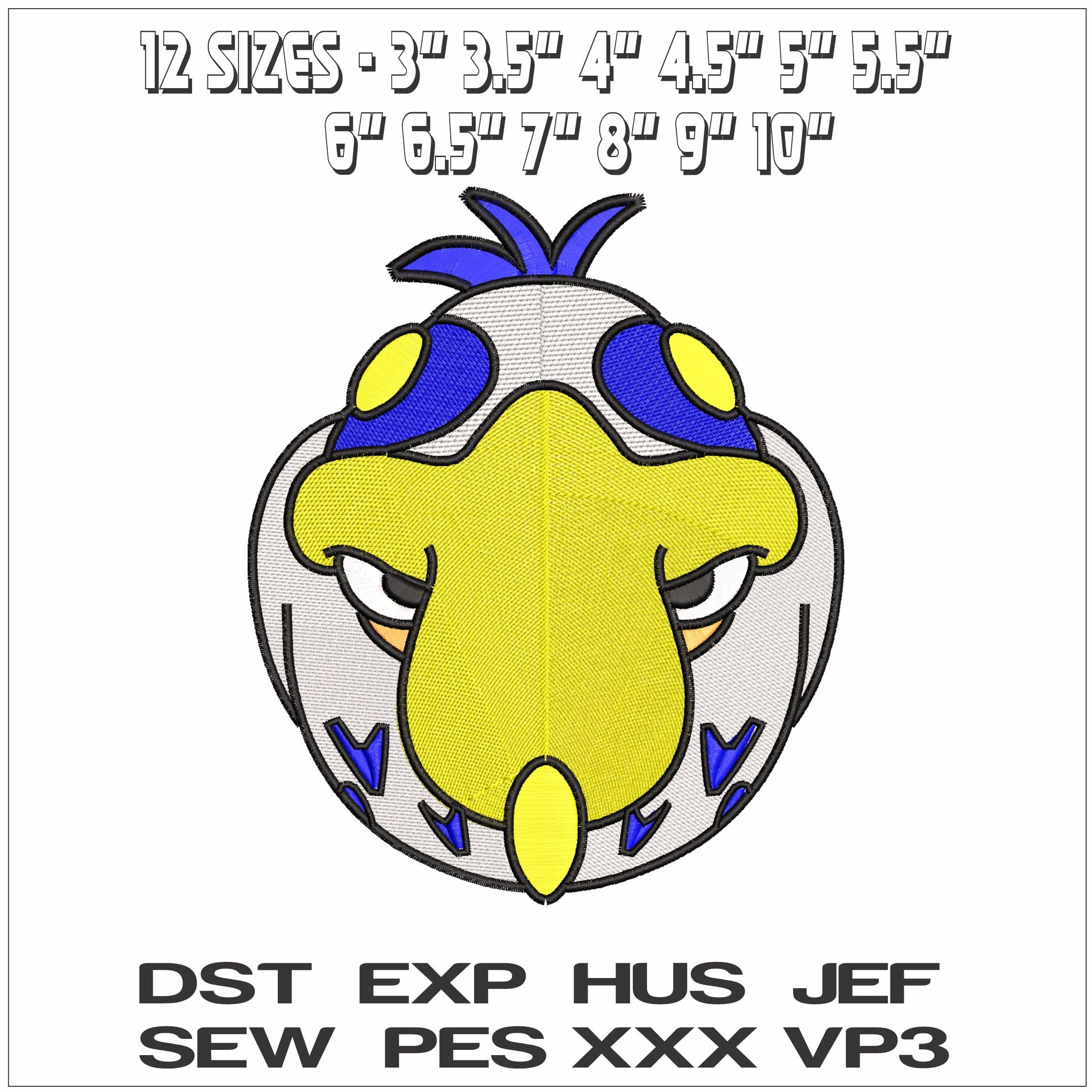 Grey Heron The Boy and the Heron Anime- Elegant embroidery design file - instant download — view 2