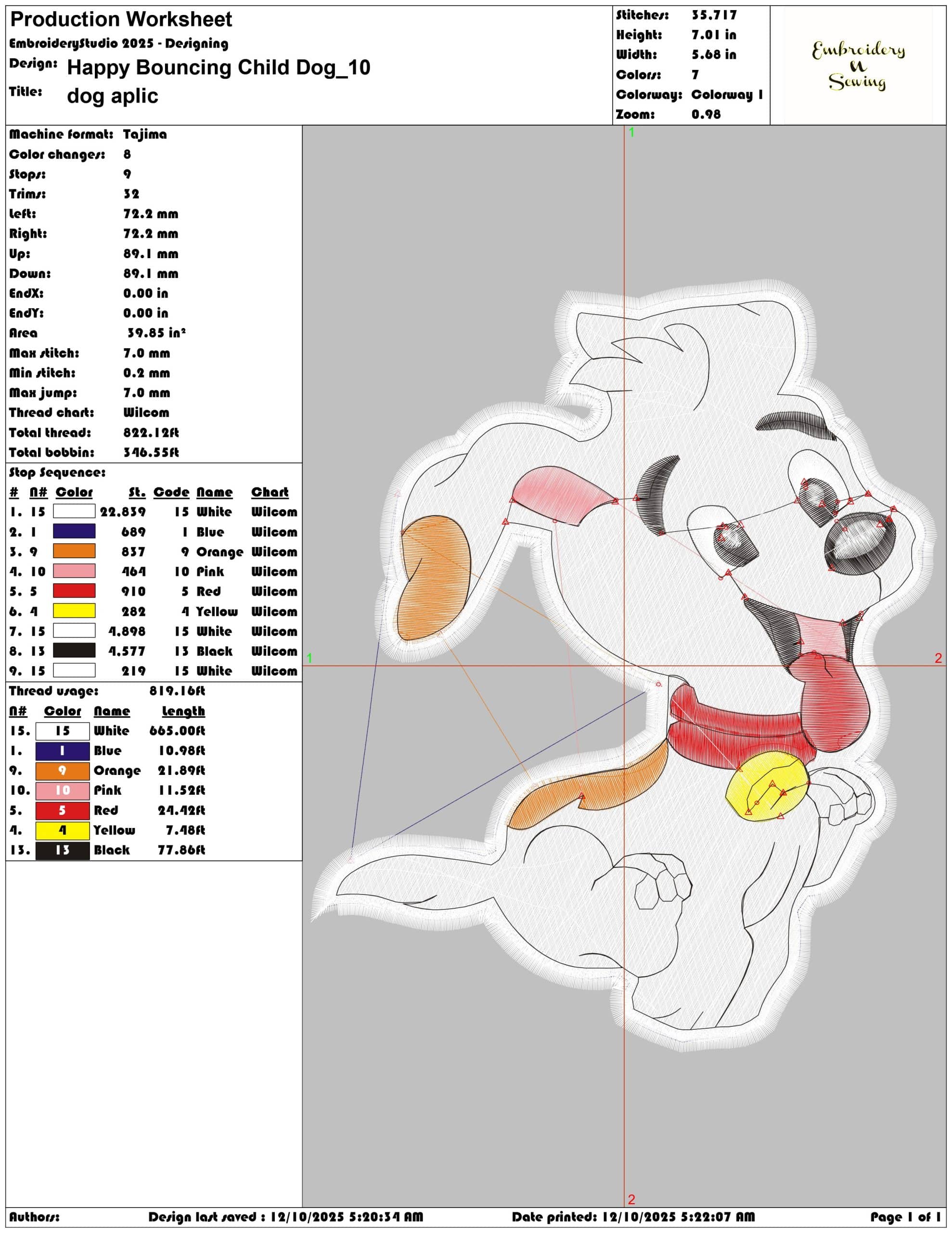 Happy Bouncing Child Dog- Elegant embroidery design file - instant download — view 3