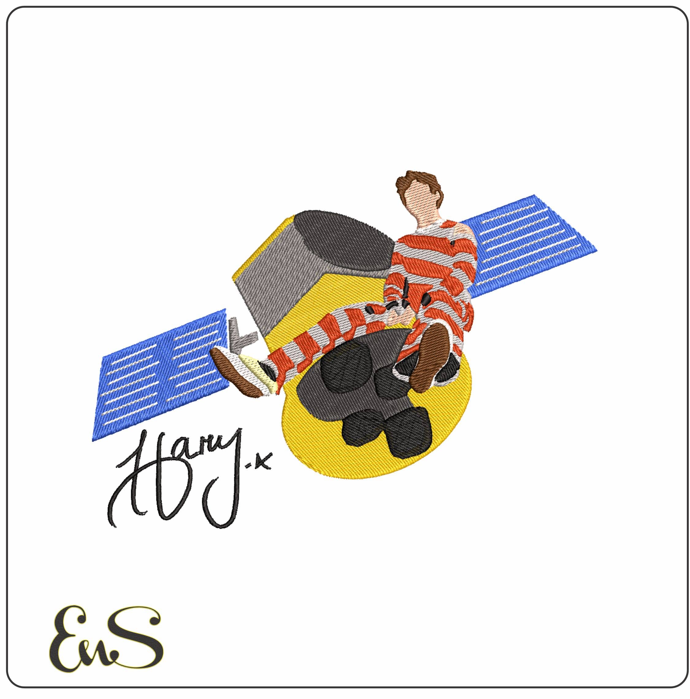 Harry Styles Cosmic- Elegant embroidery design file - instant download