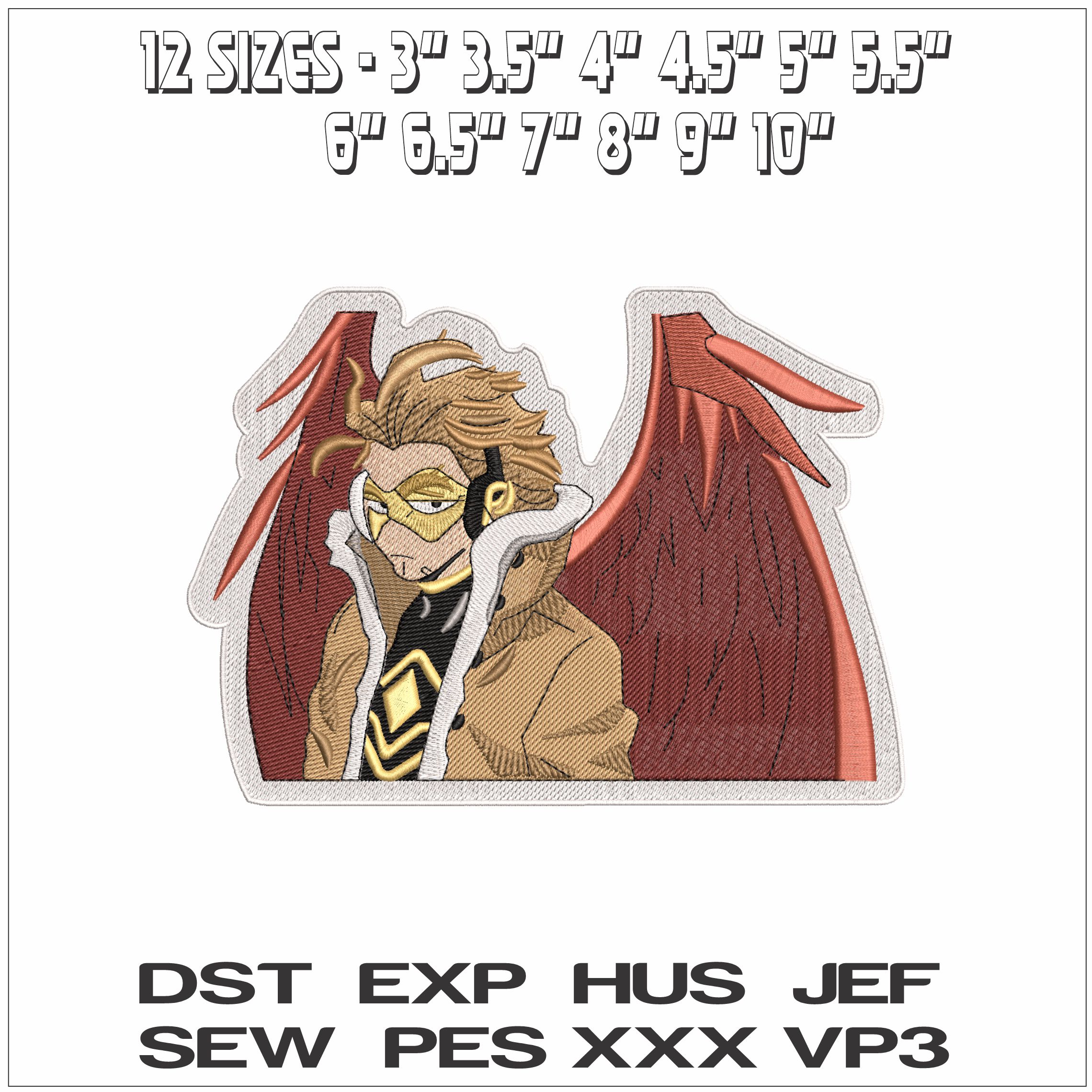 Hawks Keigo Takami My Hero Academia Anime- Elegant embroidery design file - instant download — view 2