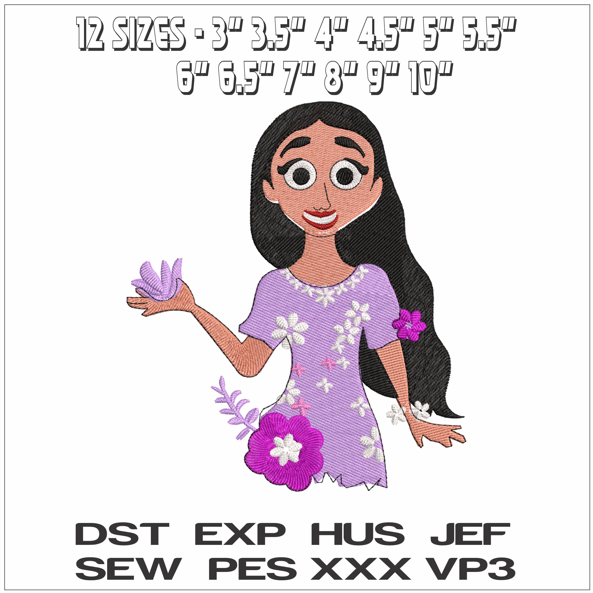 Isabela Madrigal Encanto- Elegant embroidery design file - instant download — view 2
