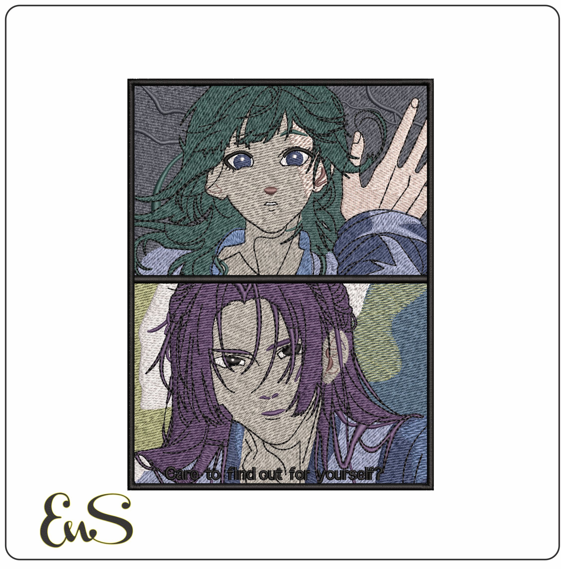 Jinshi The Apothecary Anime- Elegant embroidery design file - instant download