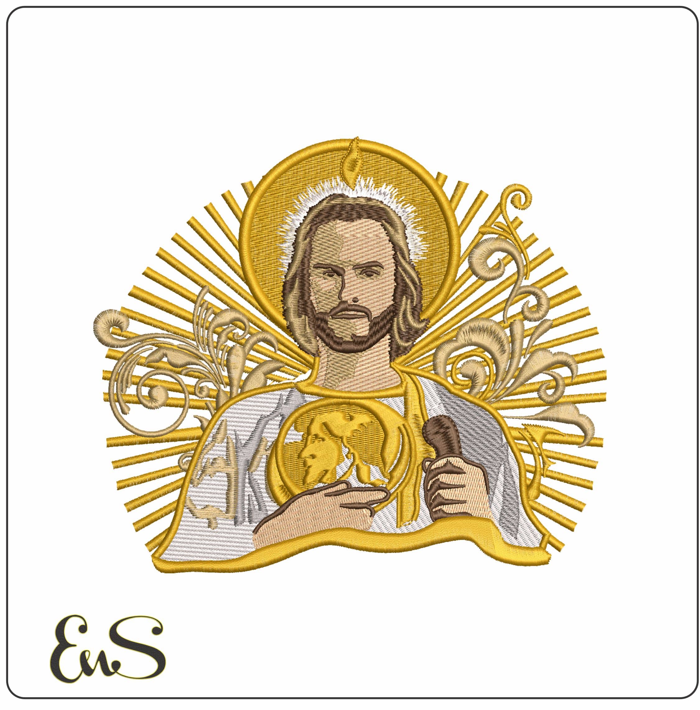 Jude the Apostle- Elegant embroidery design file - instant download