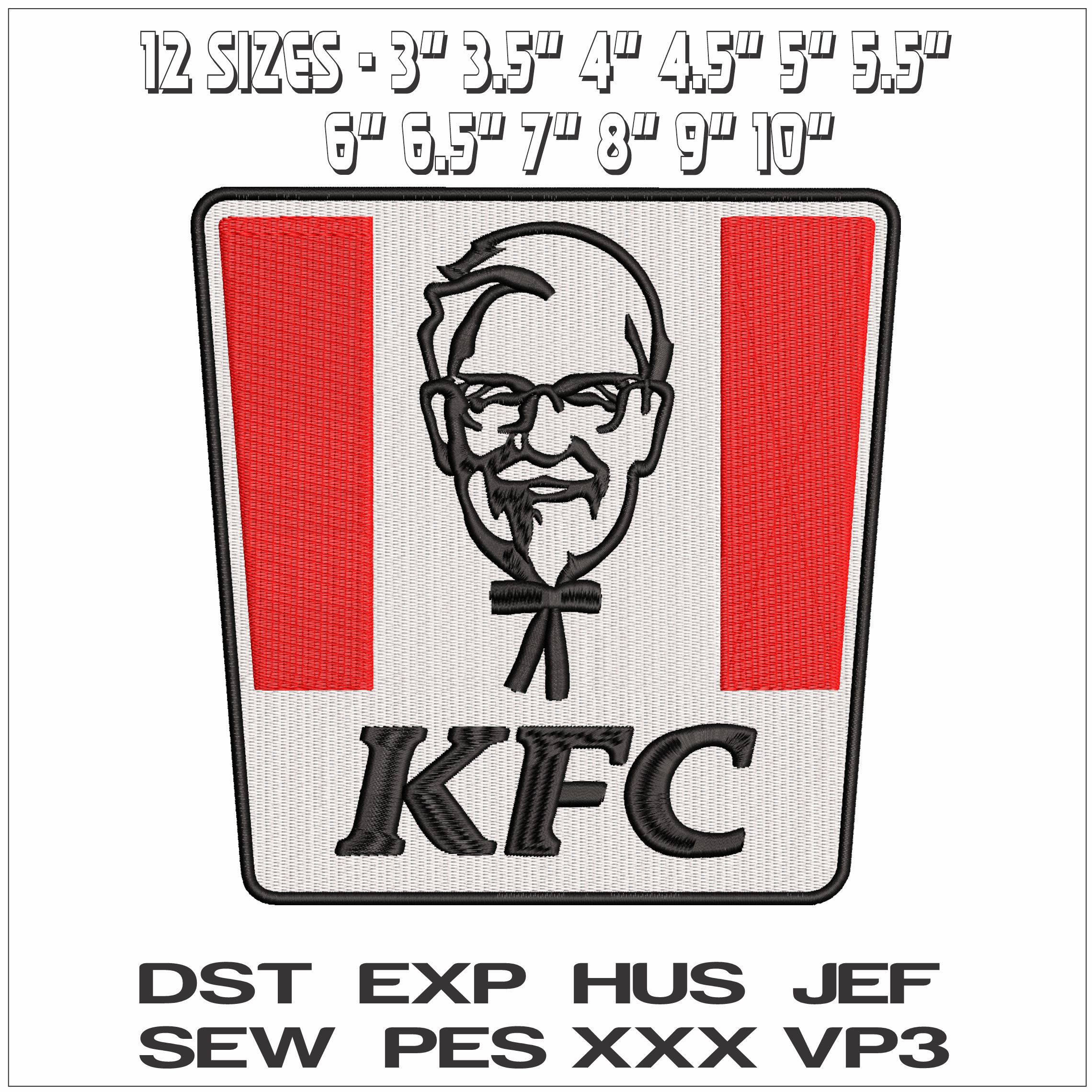 KFC Bucket- Elegant embroidery design file - instant download — view 2