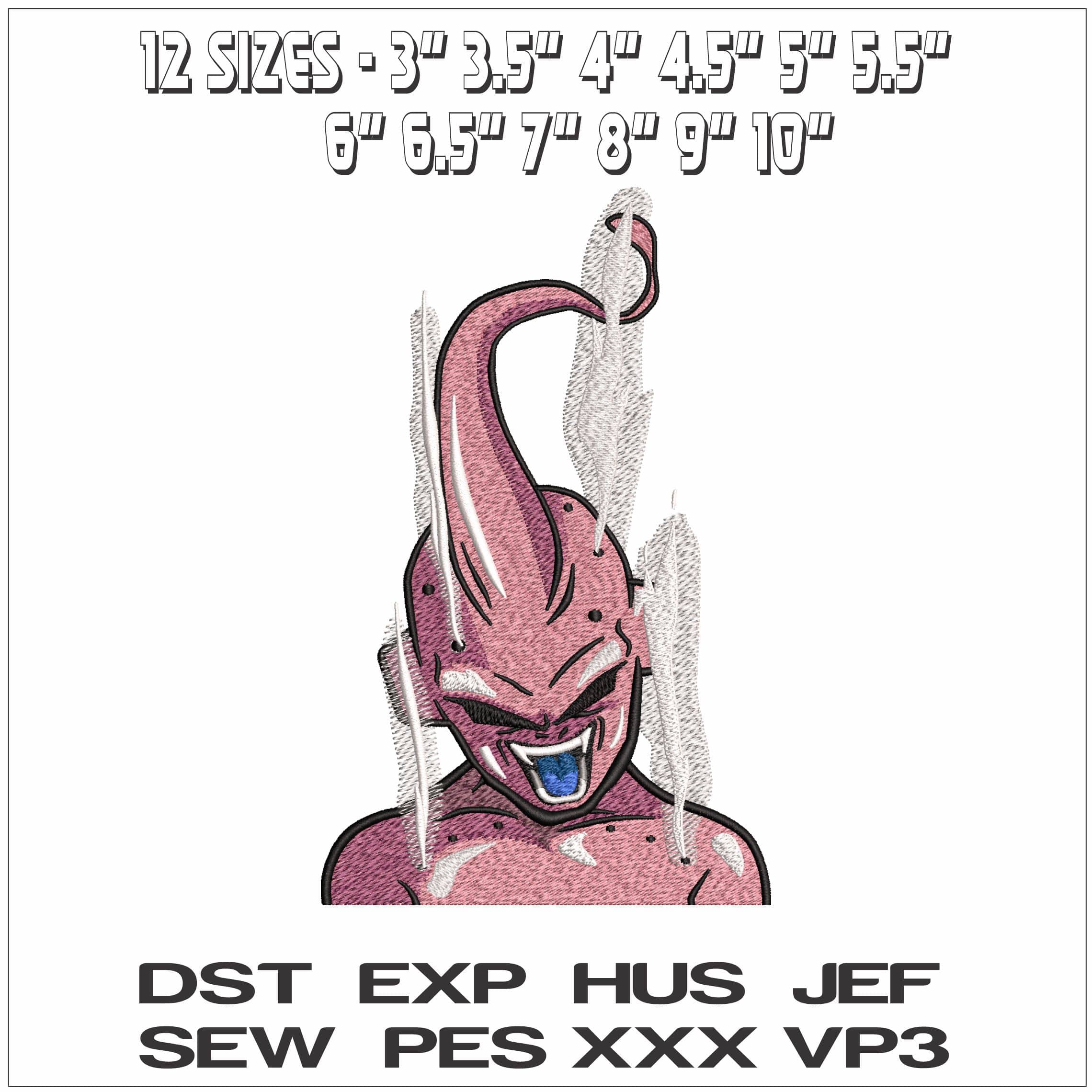 Kid Buu Special Dragon Ball z Anime- Elegant embroidery design file - instant download — view 2