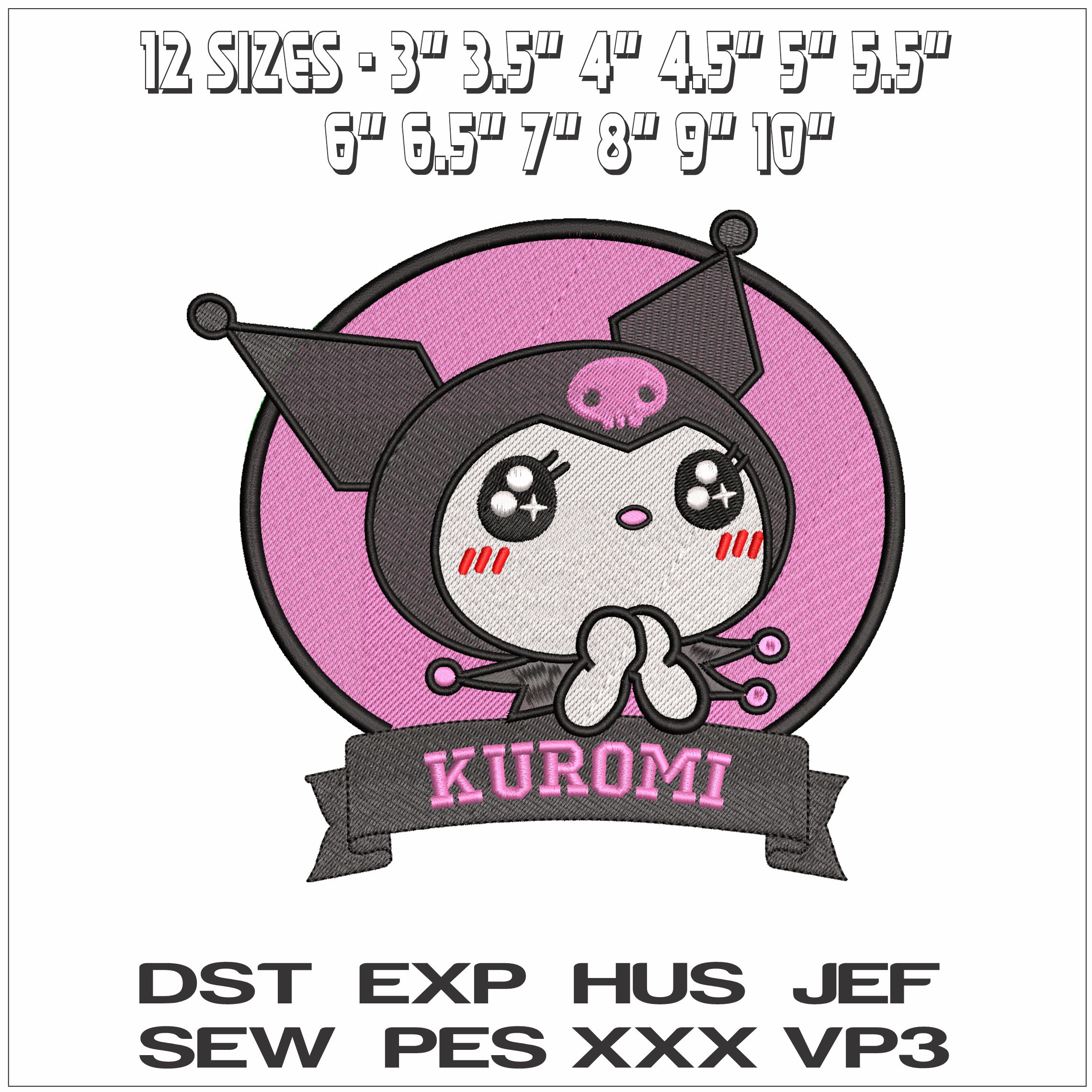 Kuromi Hello Kitty- Elegant embroidery design file - instant download — view 2