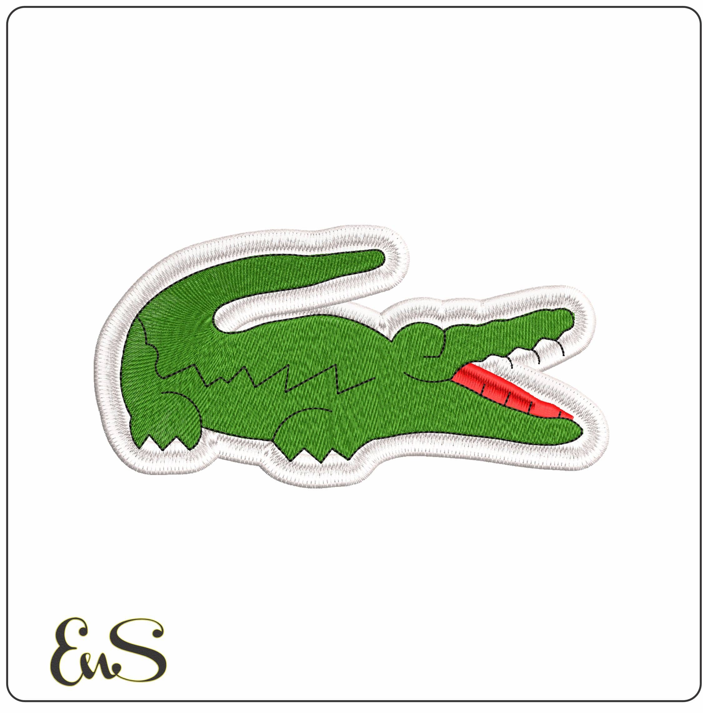 LACOSTE Croc- Elegant embroidery design file - instant download