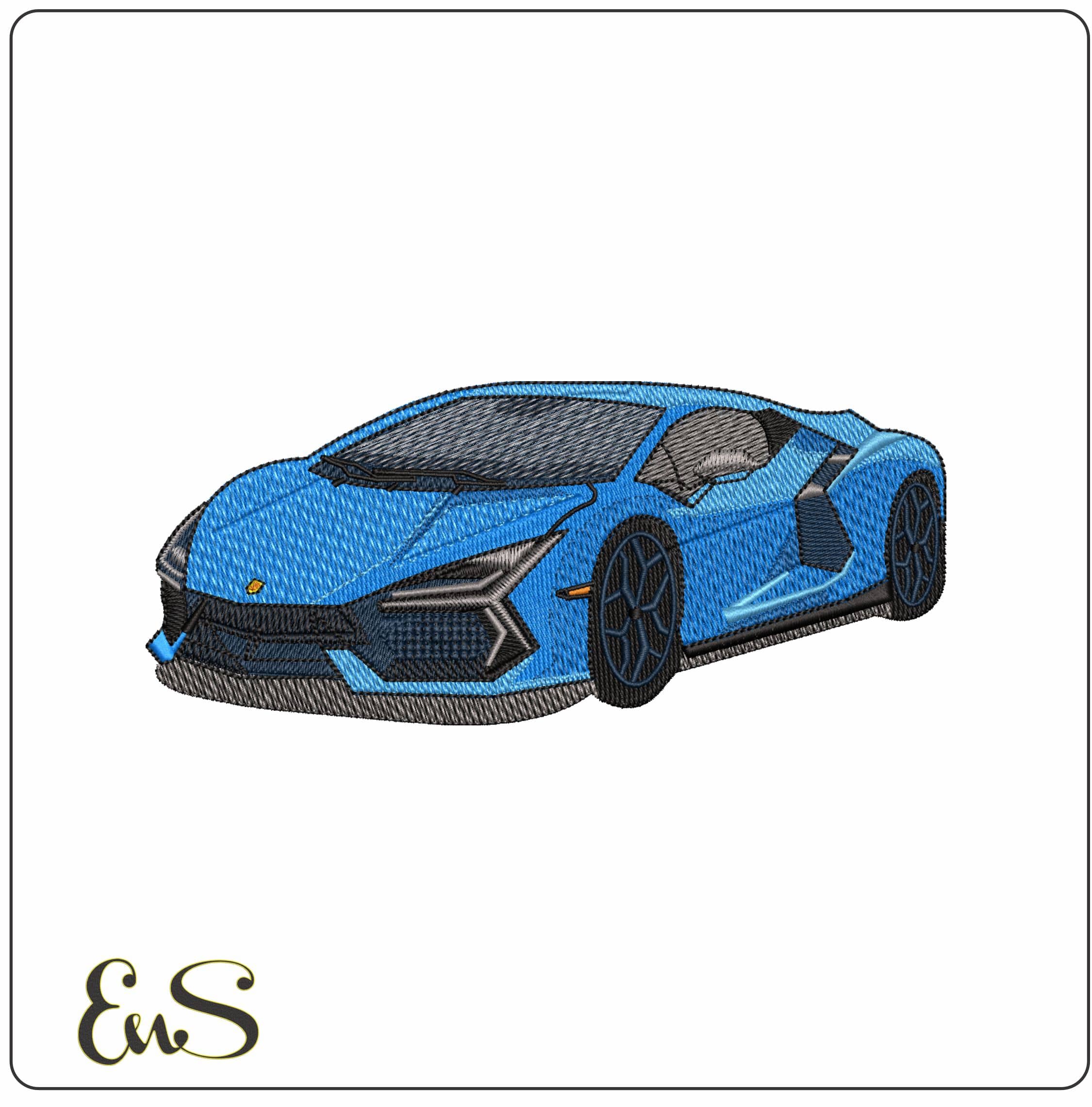 Lambo Hurcan- Elegant embroidery design file - instant download
