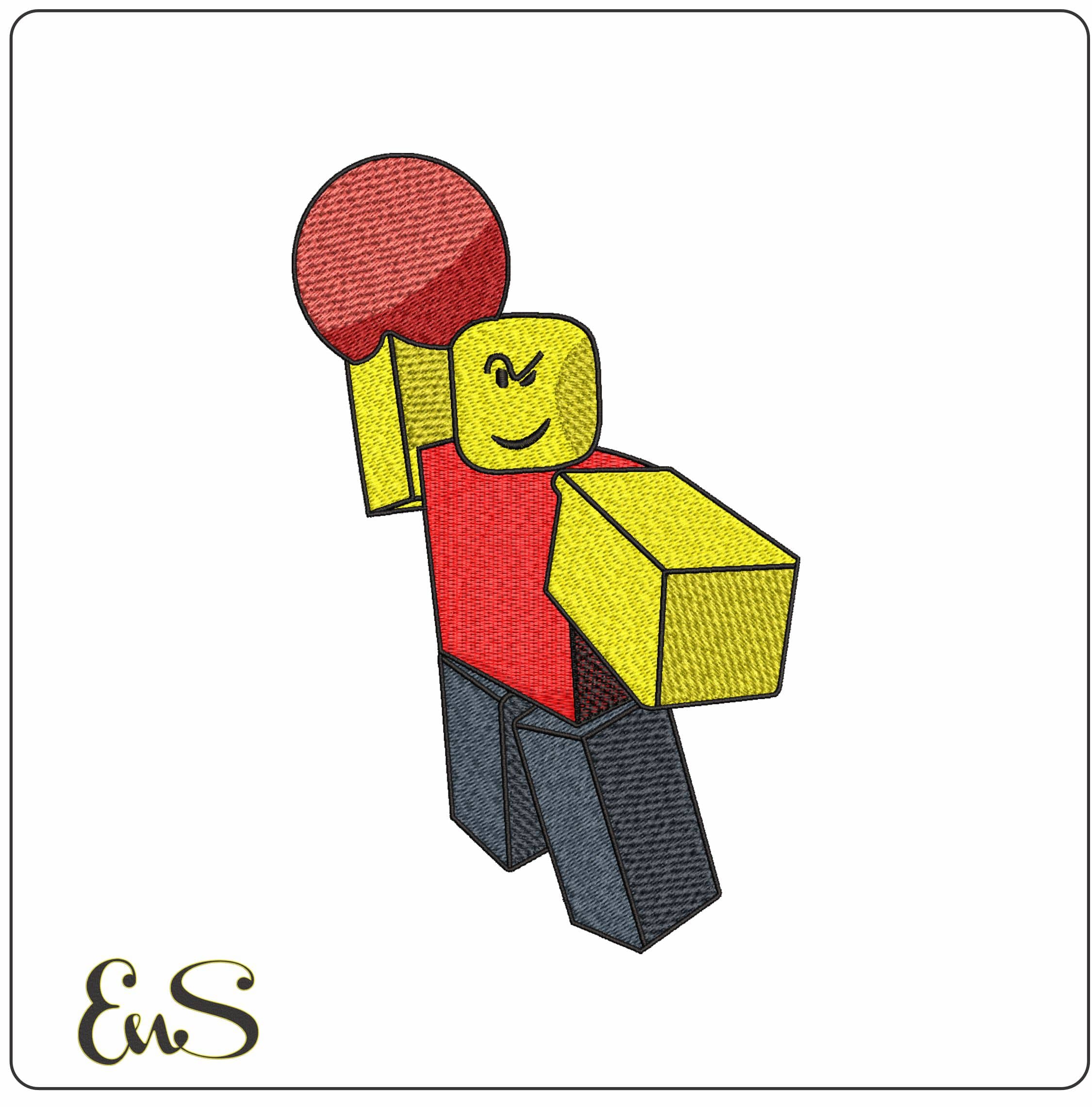 Lego Baller Man- Elegant embroidery design file - instant download
