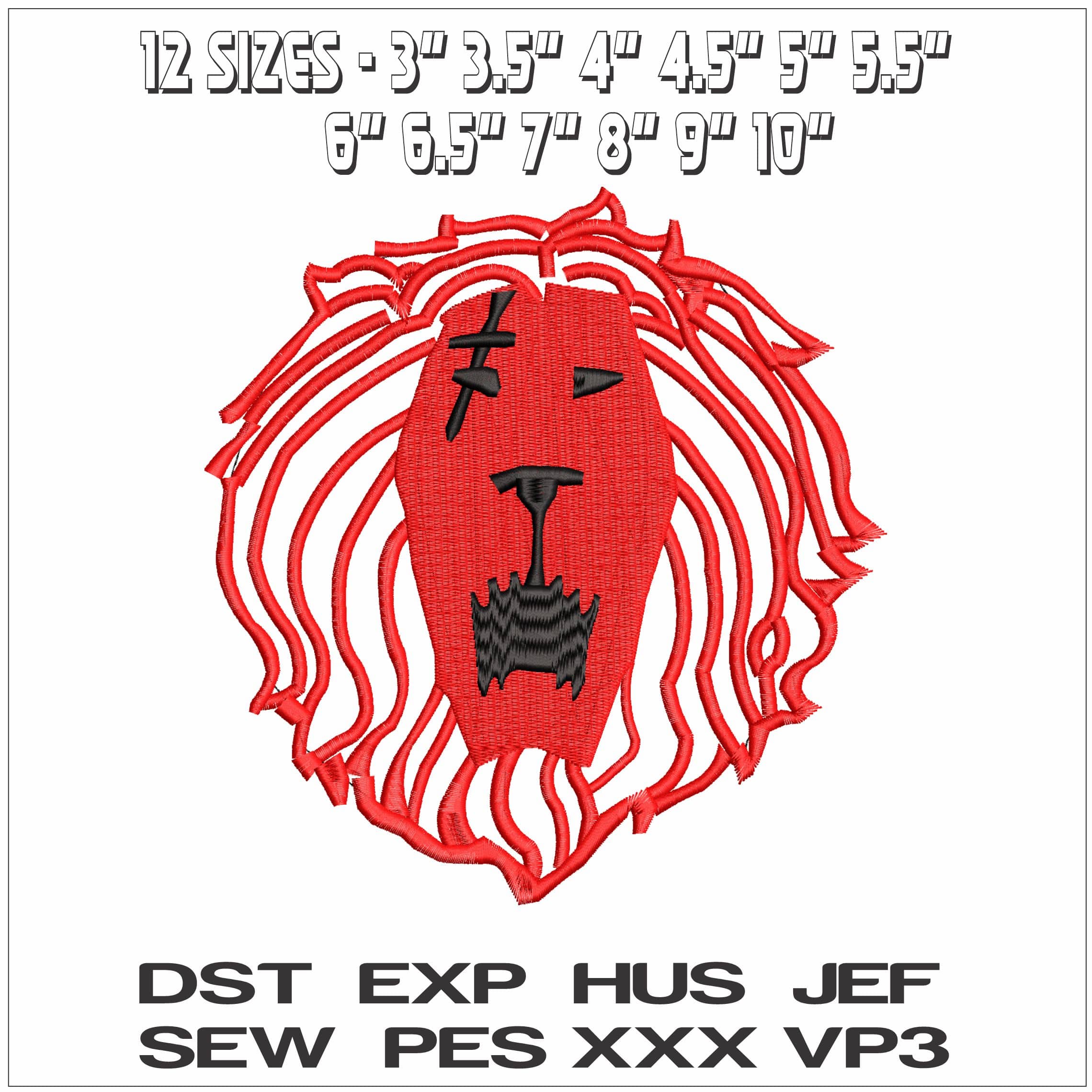 Lions Sin of Pride Escanor Seven Deadly Sins Anime- Elegant embroidery design file - instant download — view 2