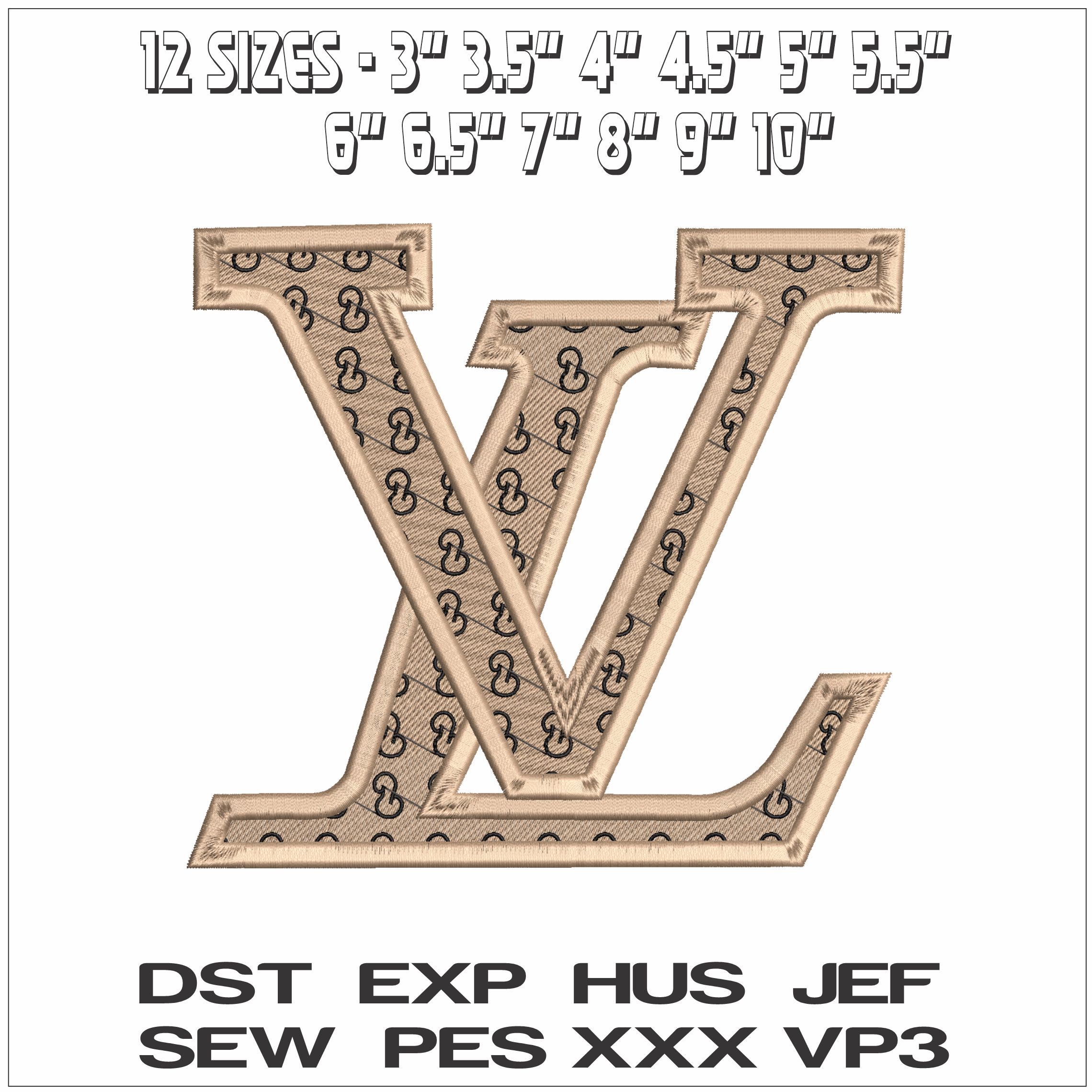 LV With Design- Elegant embroidery design file - instant download — view 2