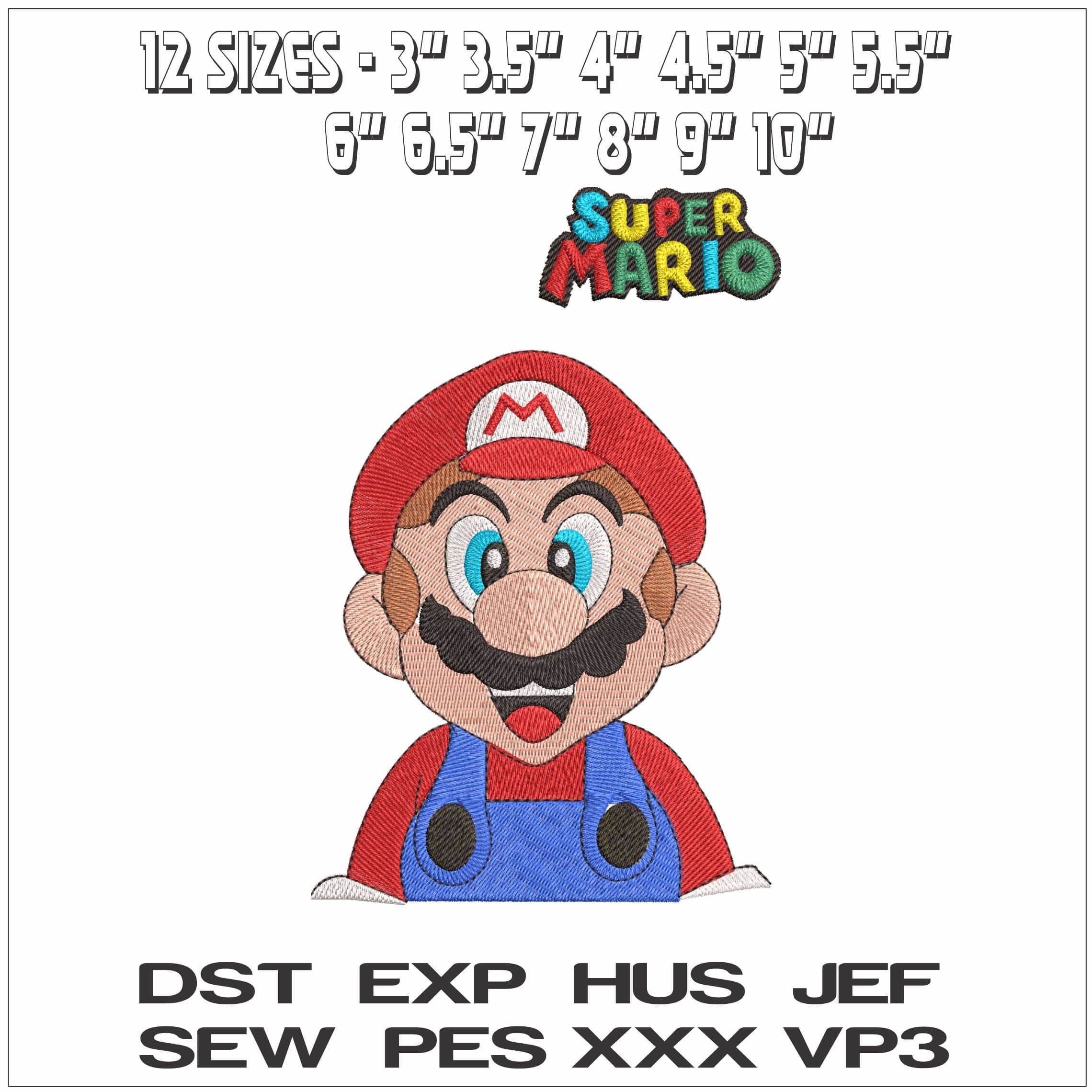 Mario Torso Super Mario- Elegant embroidery design file - instant download — view 2