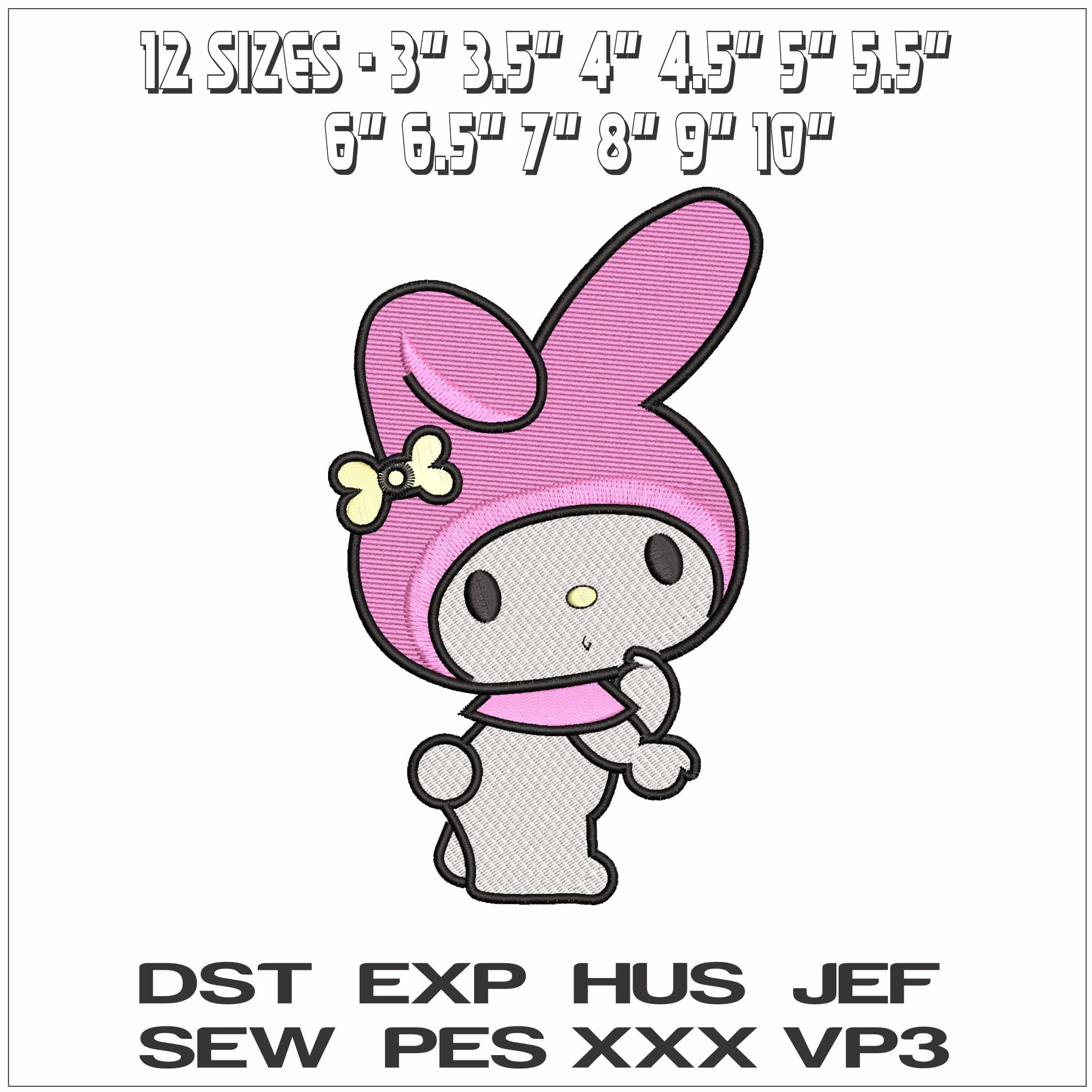 Melody With Bone- Elegant embroidery design file - instant download — view 2