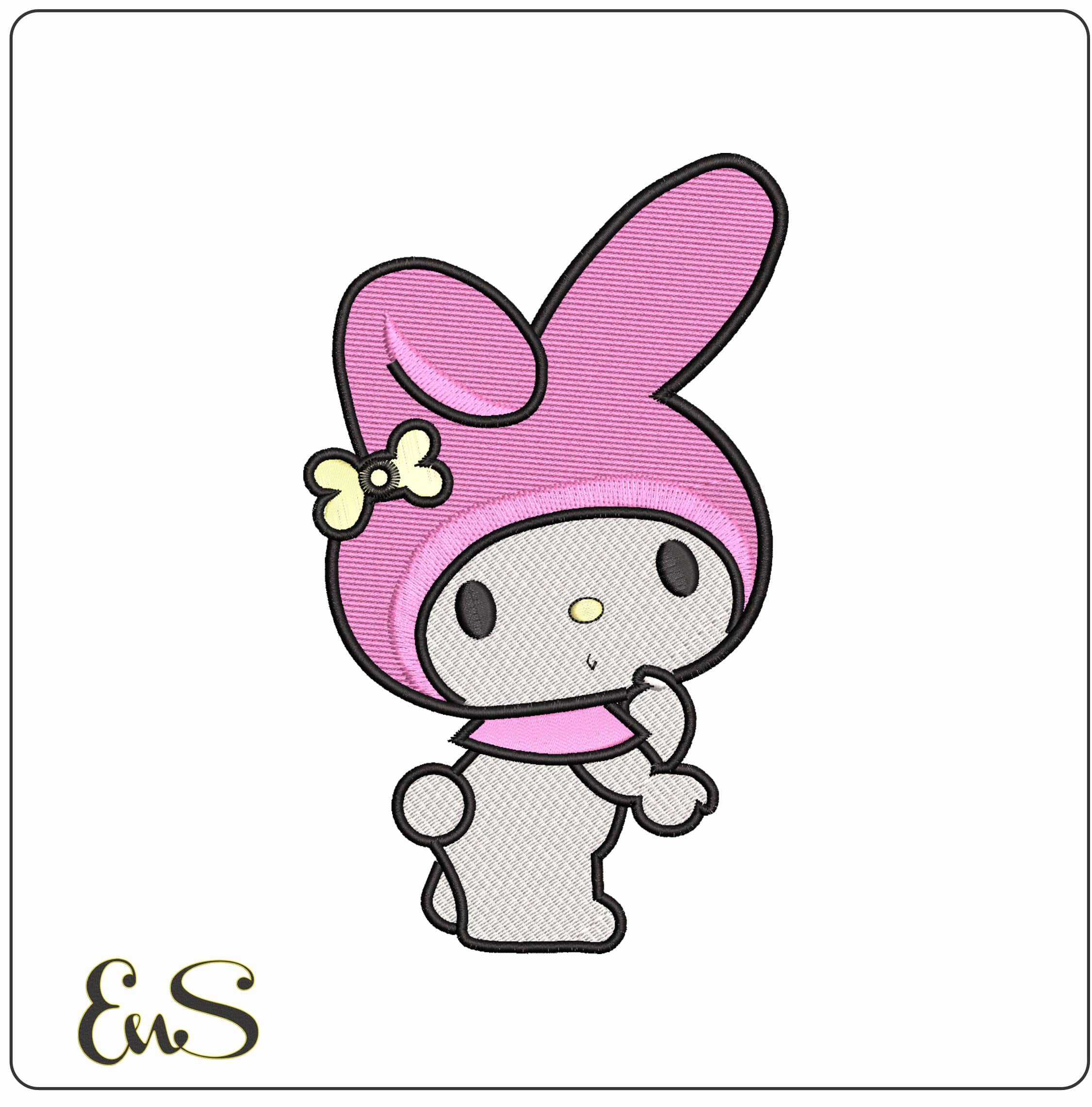 Melody With Bone- Elegant embroidery design file - instant download