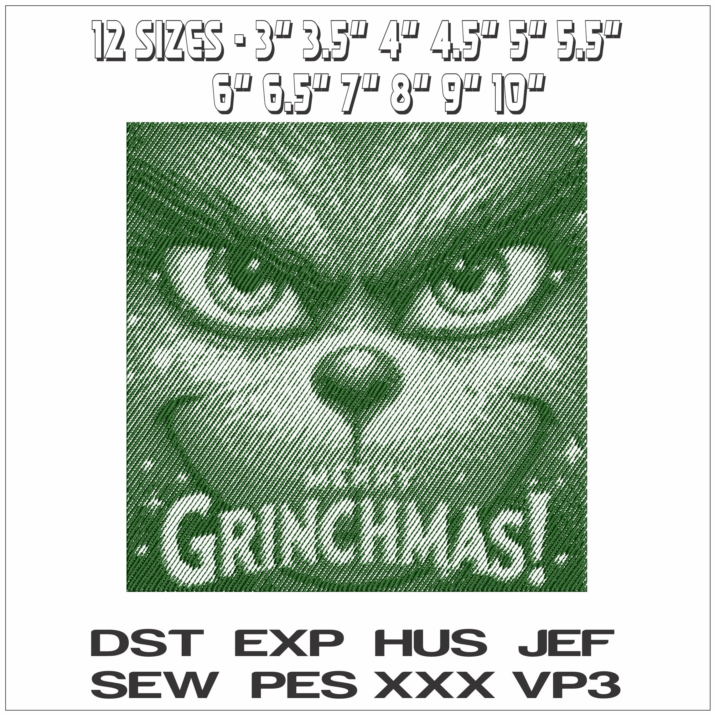 Merry Christmas Grinch Line Art- Elegant embroidery design file - instant download — view 2