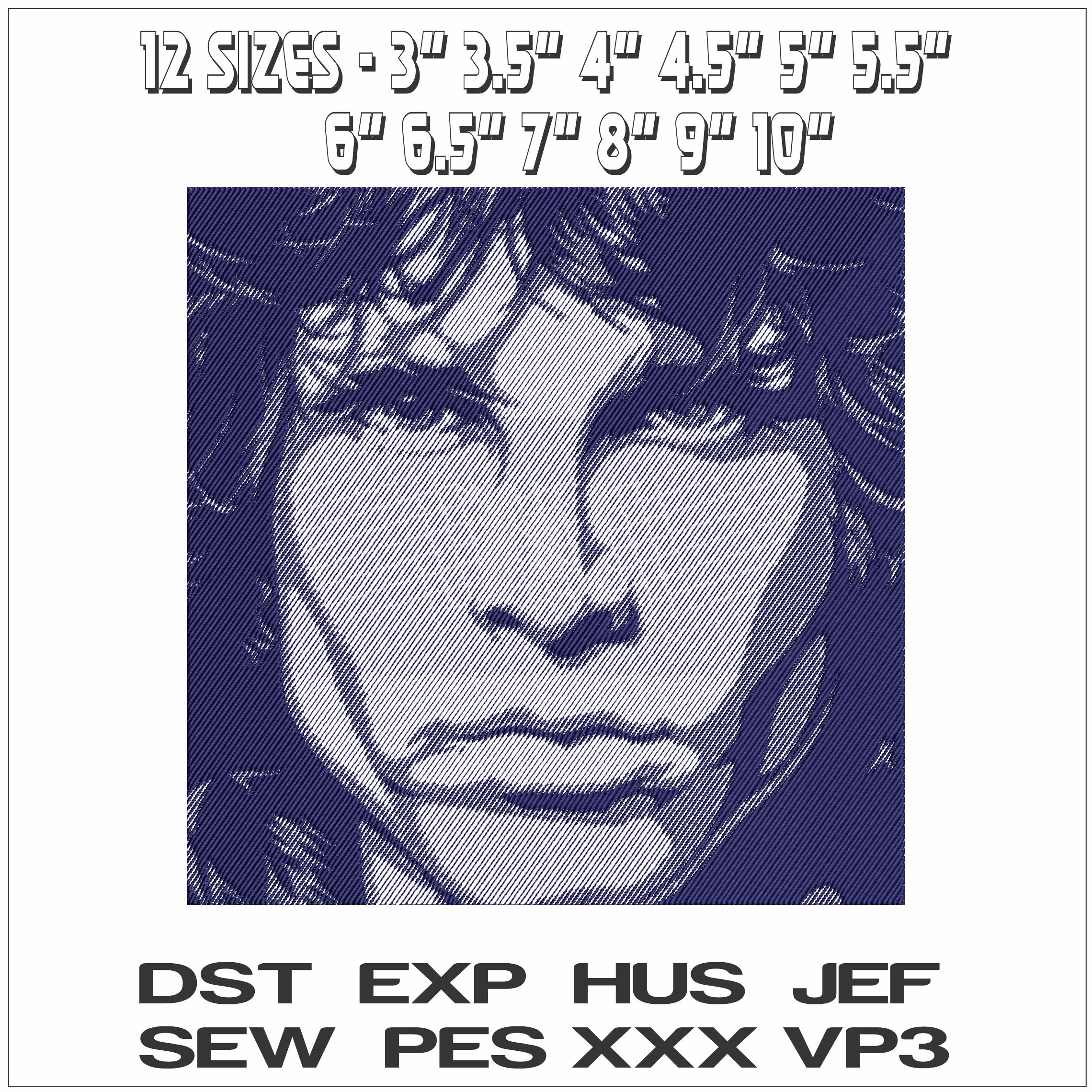 Mick Jagger Line Art- Elegant embroidery design file - instant download — view 2
