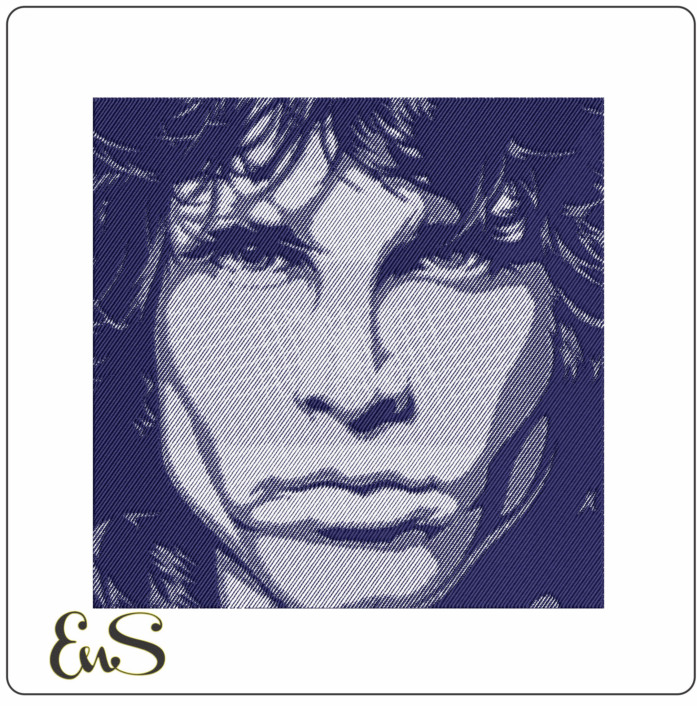 Mick Jagger Line Art- Elegant embroidery design file - instant download