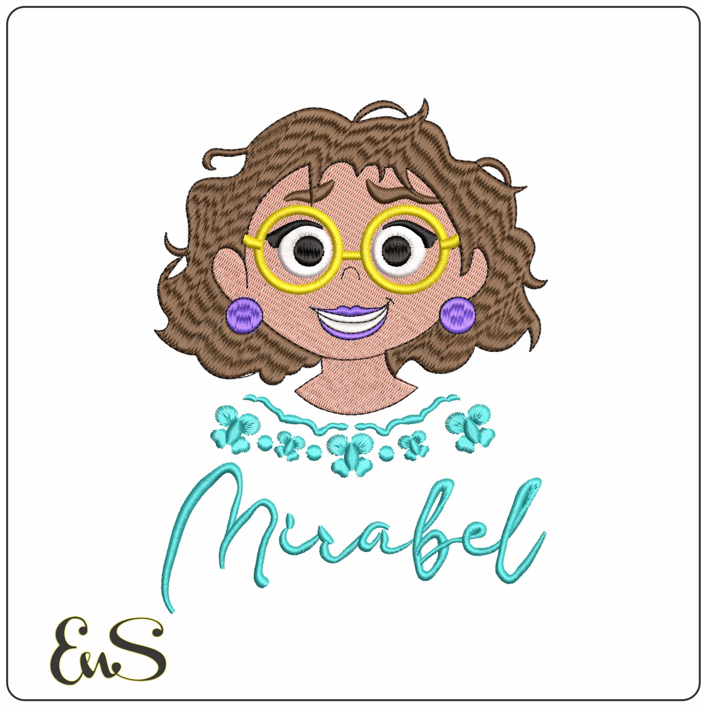Mirabel Madrigal Head Encanto- Elegant embroidery design file - instant download